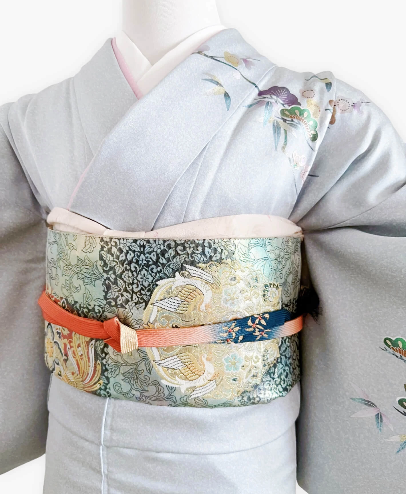 Gray Pine & Plum Houmongi - Image 3