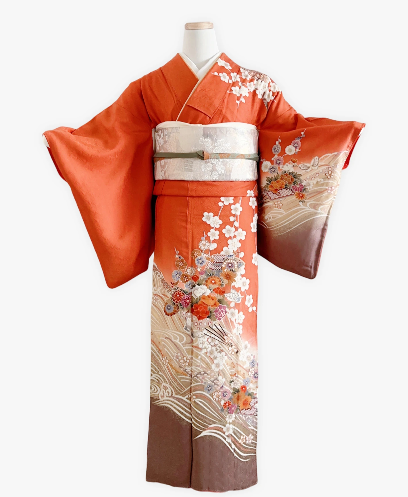 Persimmon Butterfly Houmongi - Image 1