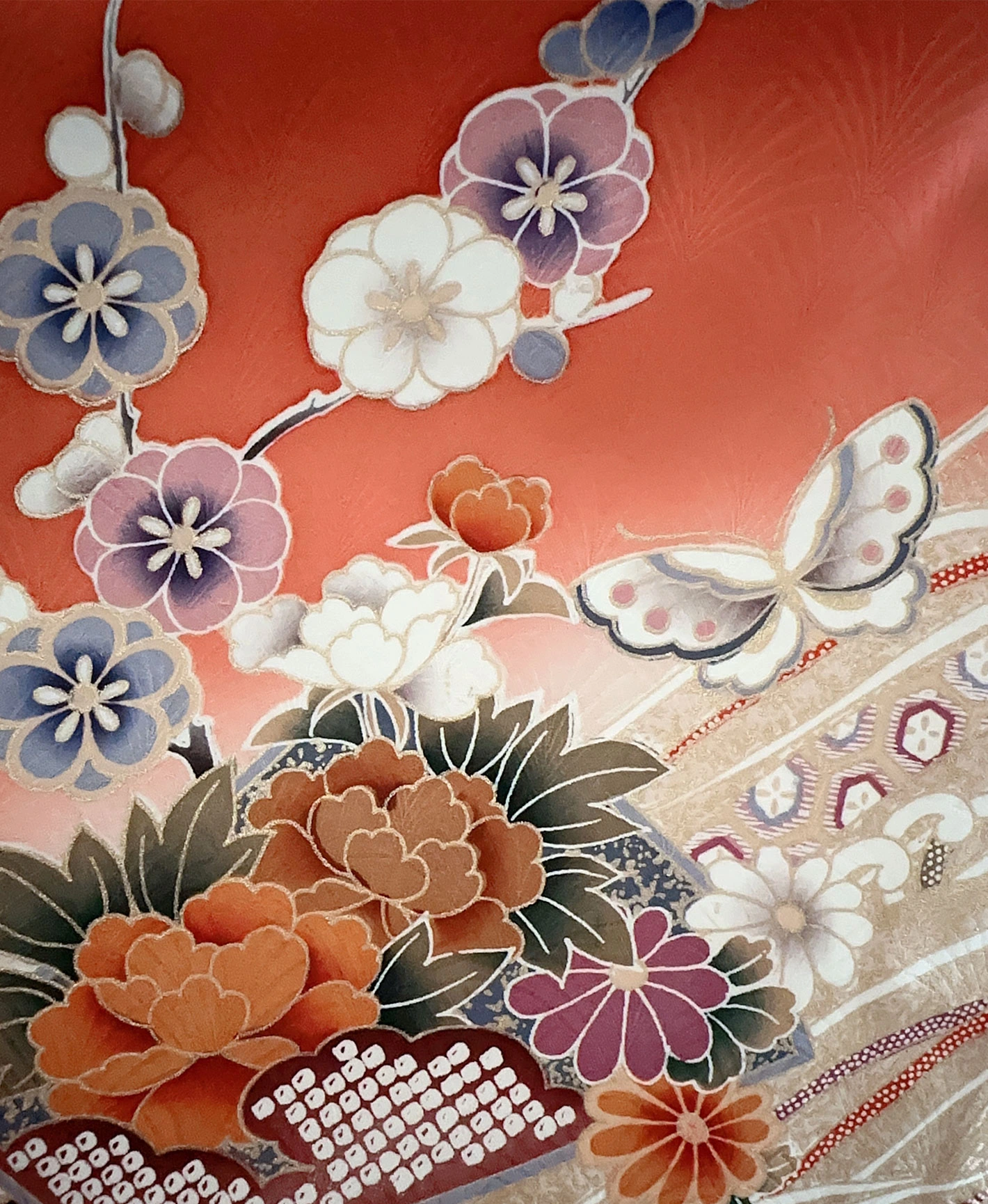 Persimmon Butterfly Houmongi - Image 9