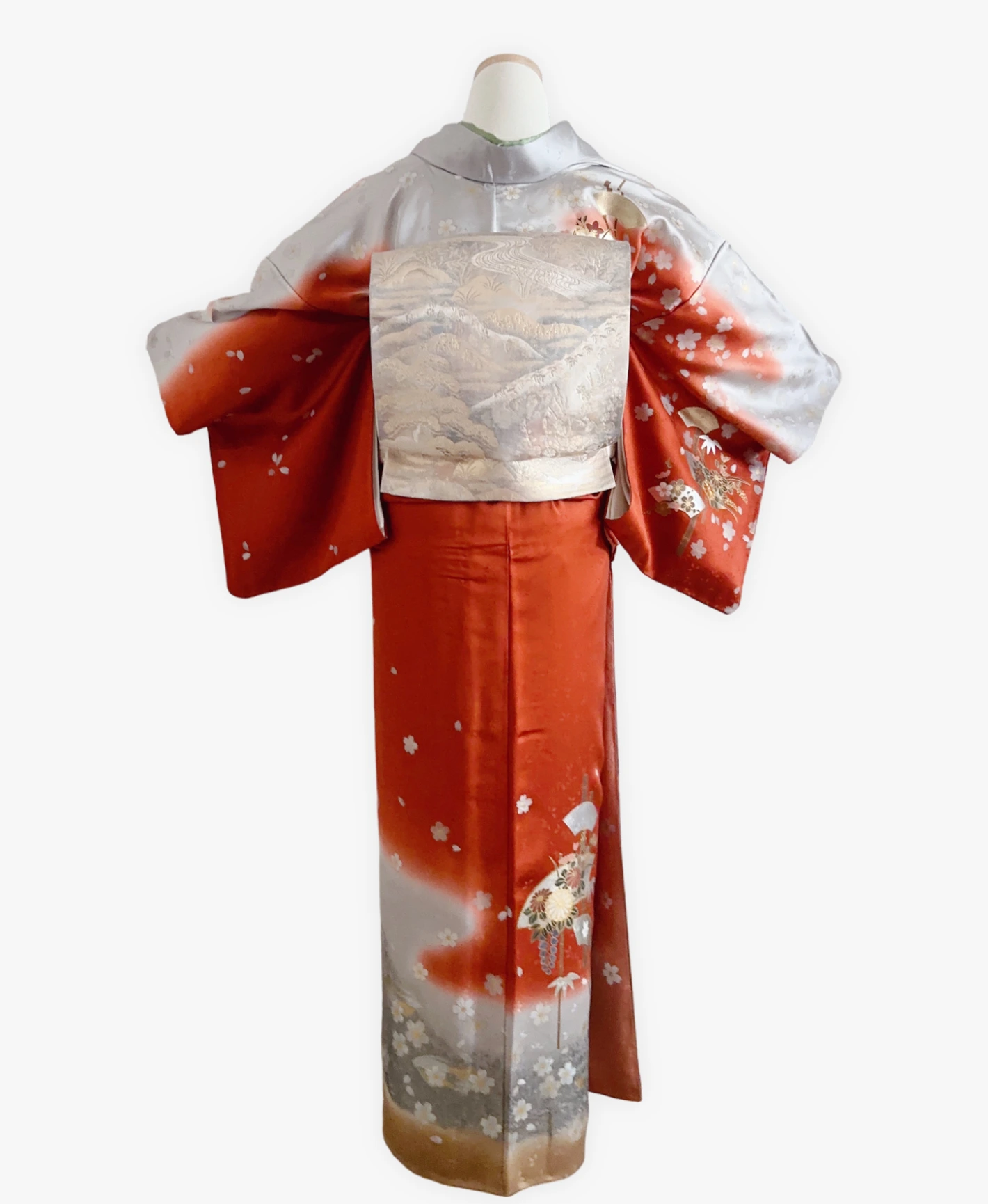 Orange Peony Houmongi - Image 2