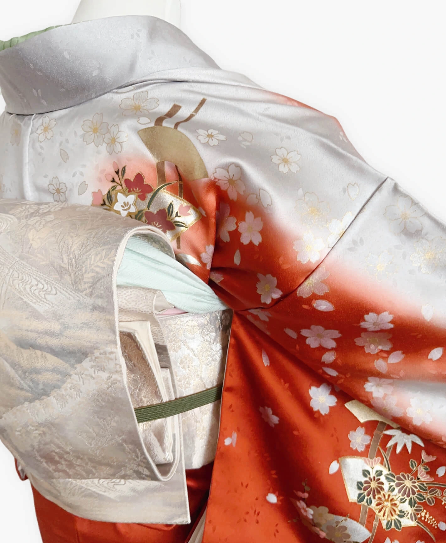 Orange Peony Houmongi - Image 4