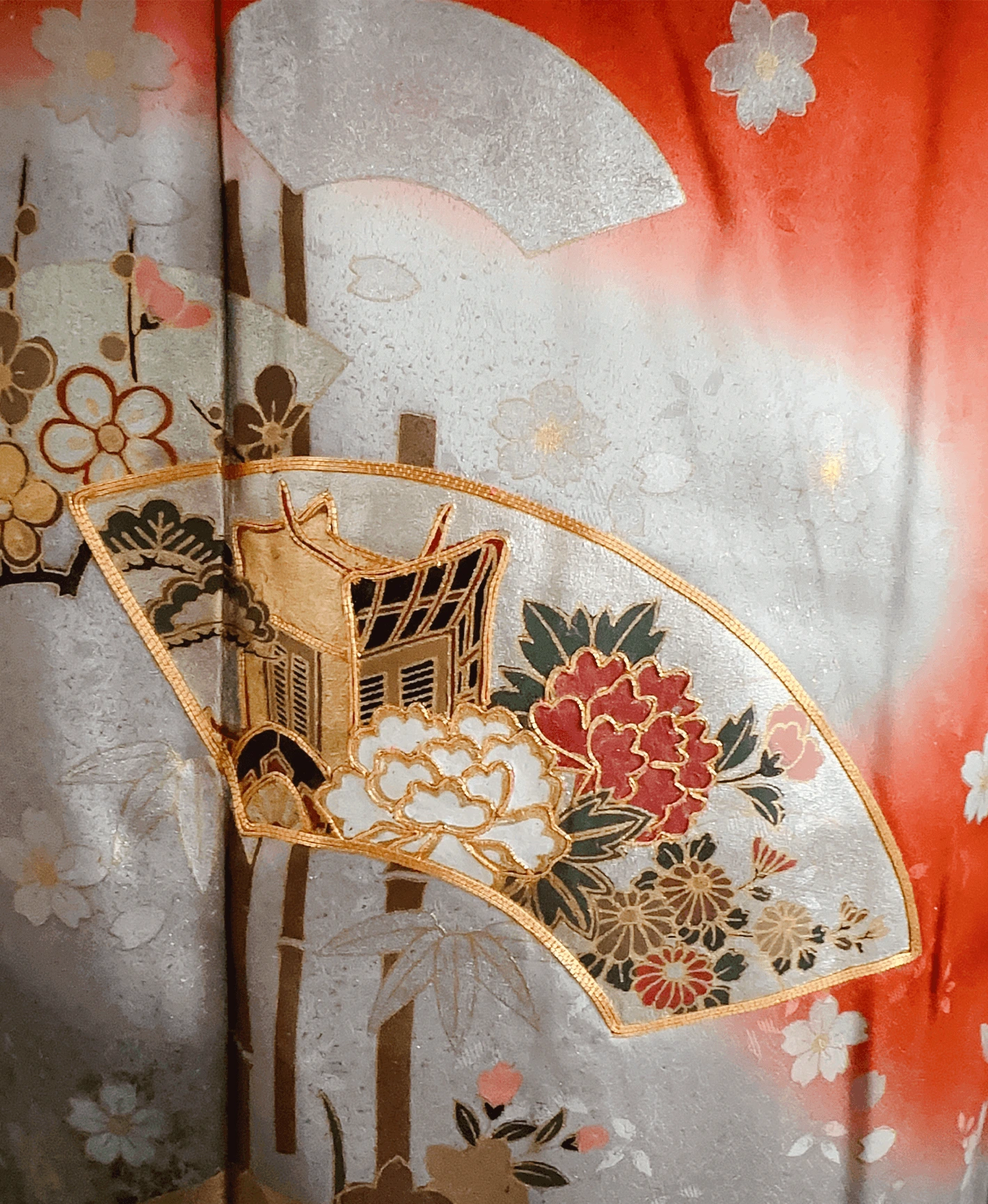 Orange Peony Houmongi - Image 6