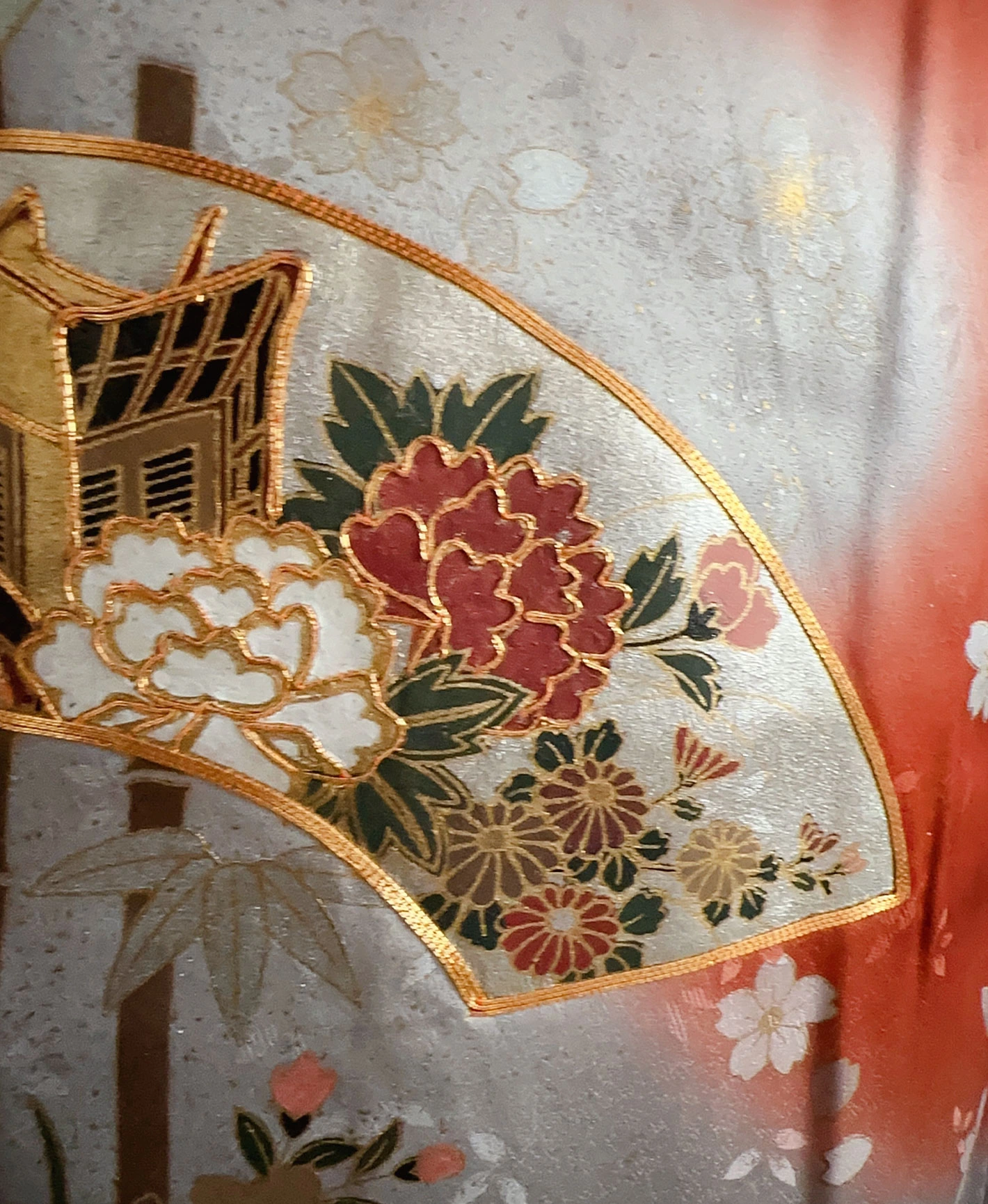 Orange Peony Houmongi - Image 8