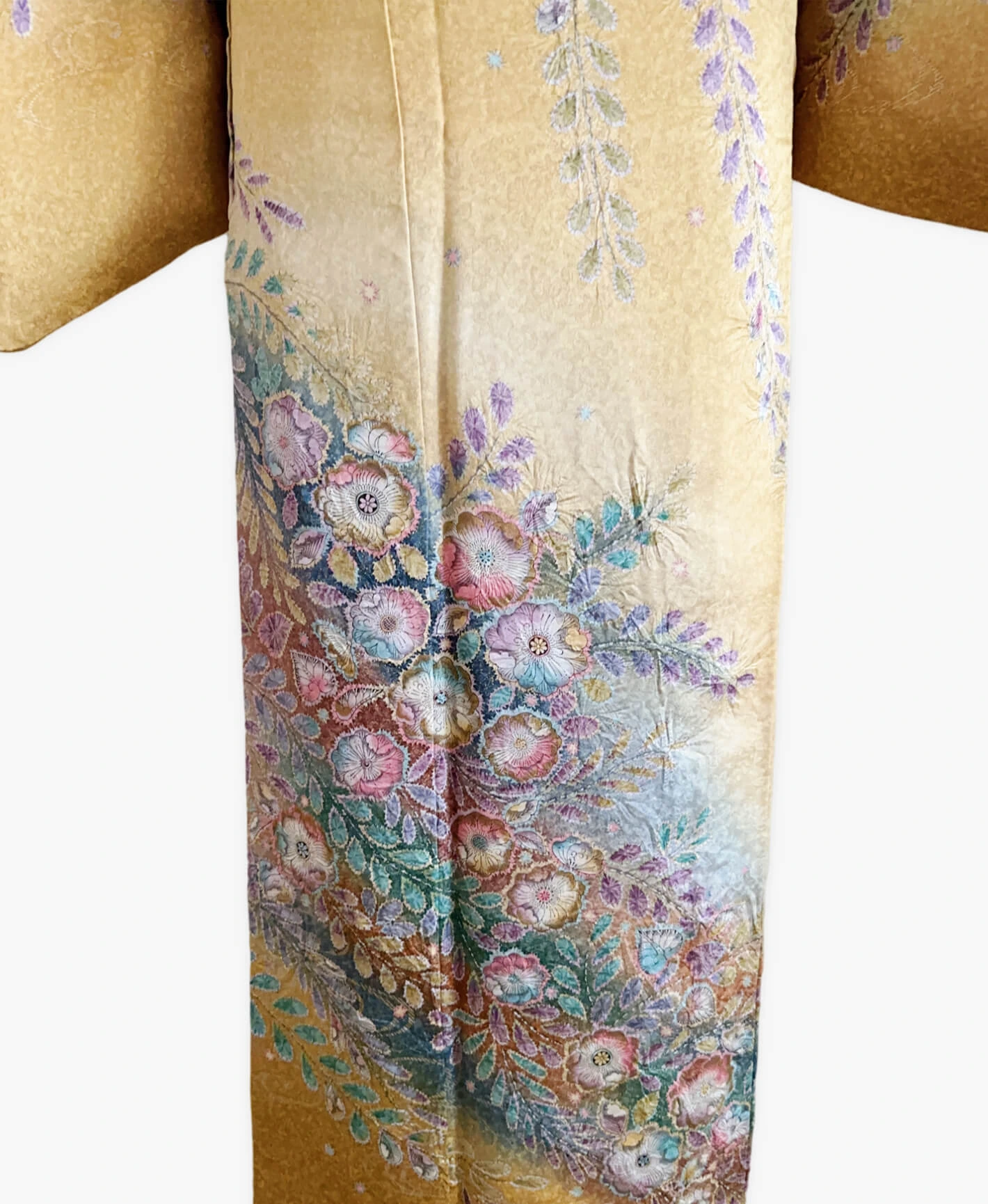 Golden Brown Floral Houmongi - Image 5