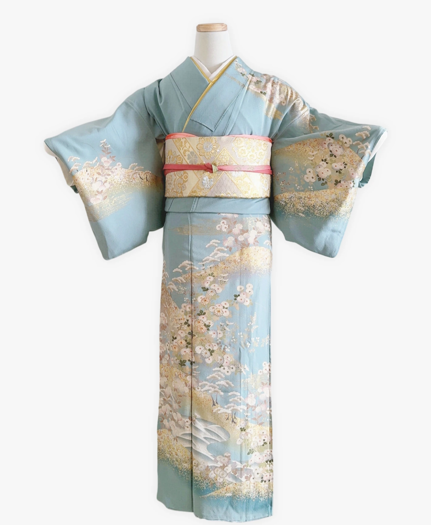 Sky Blue Landscape Houmongi - Image 1