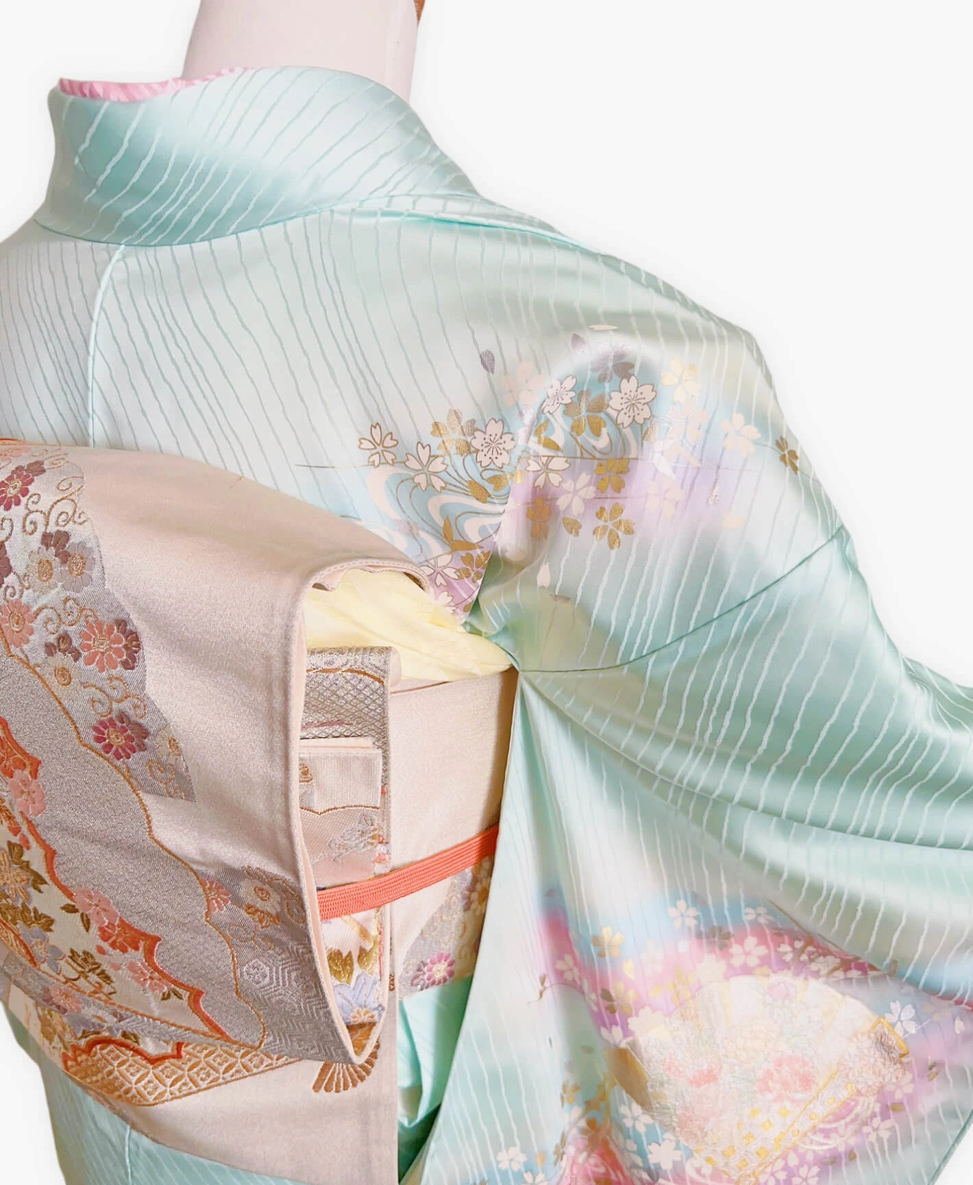 Light Blue Cherry Houmongi - Image 4