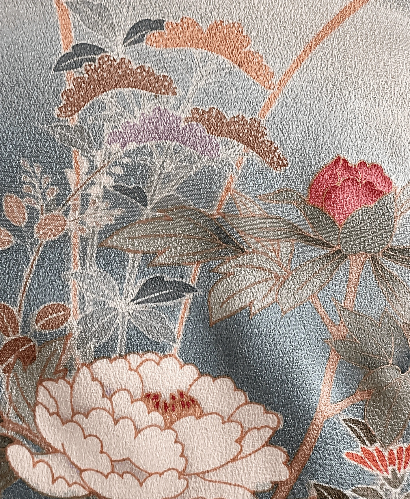 Turquoise Floral Houmongi - Image 6