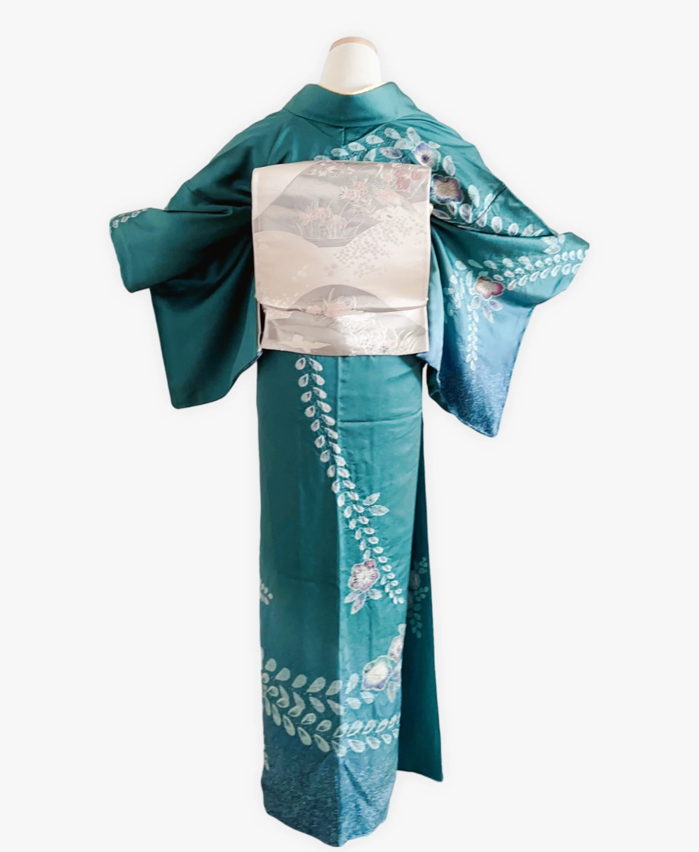 Teal Floral Houmongi - Image 2