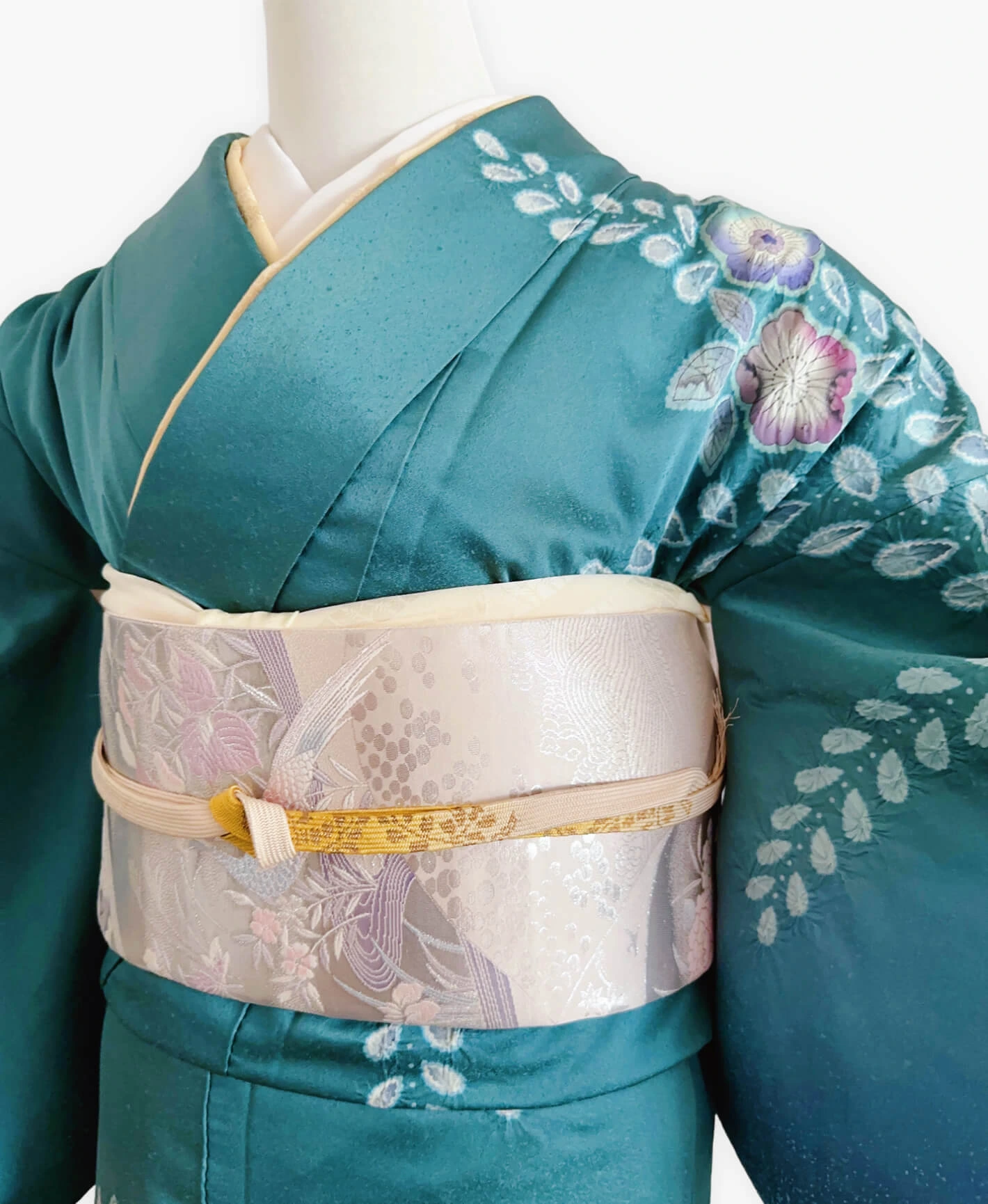 Teal Floral Houmongi - Image 3