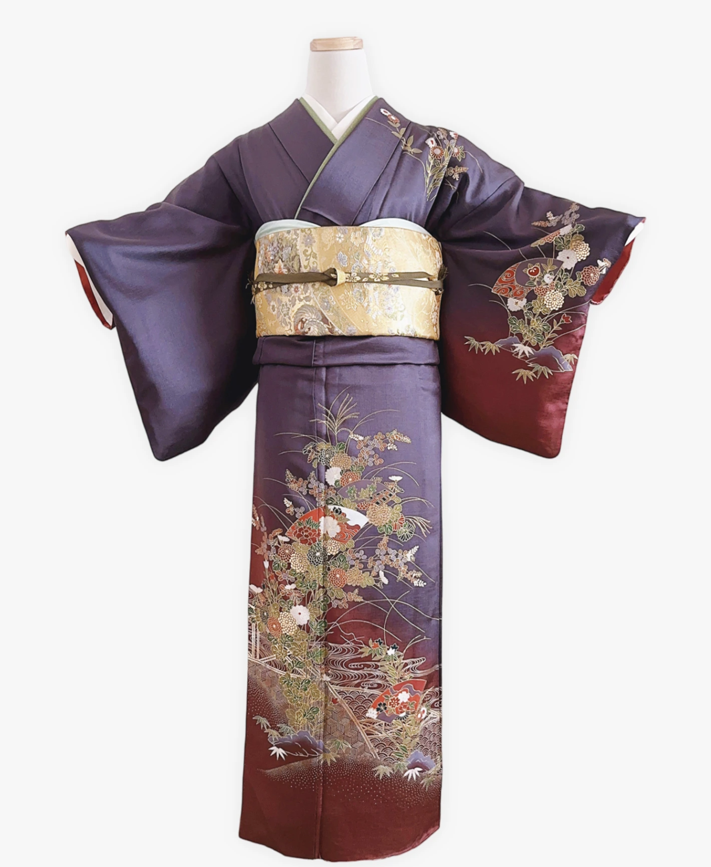 Dark Purple Wave Houmongi - Image 1