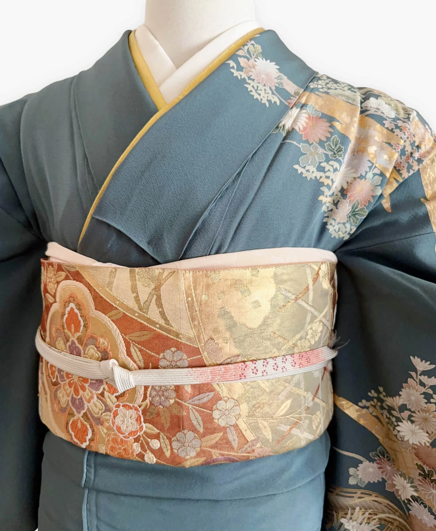 Indigo Peony Houmongi - Image 3