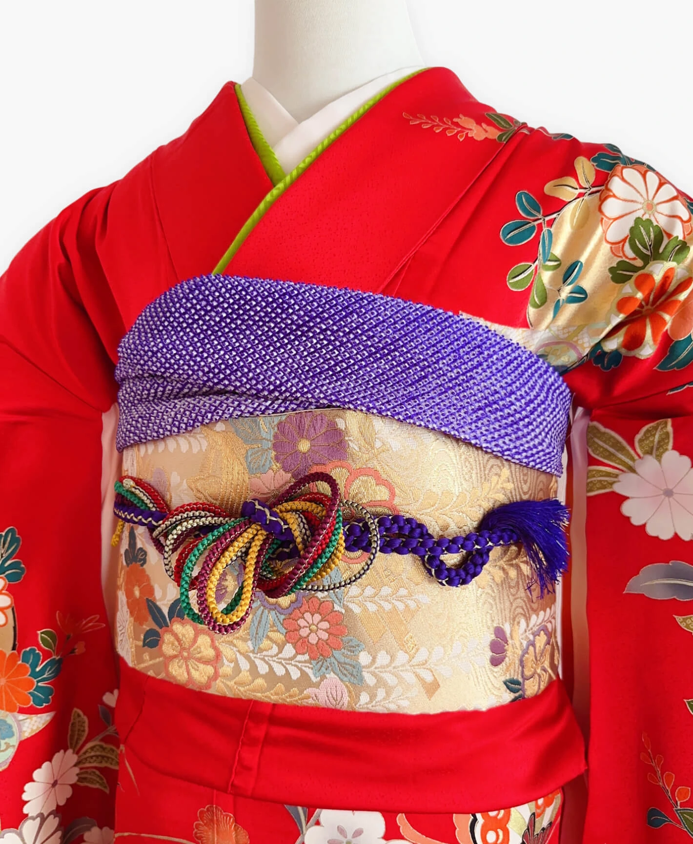 Crimson Sakura Citrus Furisode - Image 3