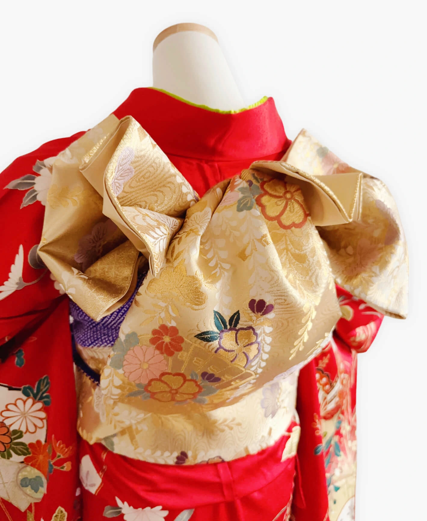 Crimson Sakura Citrus Furisode - Image 4