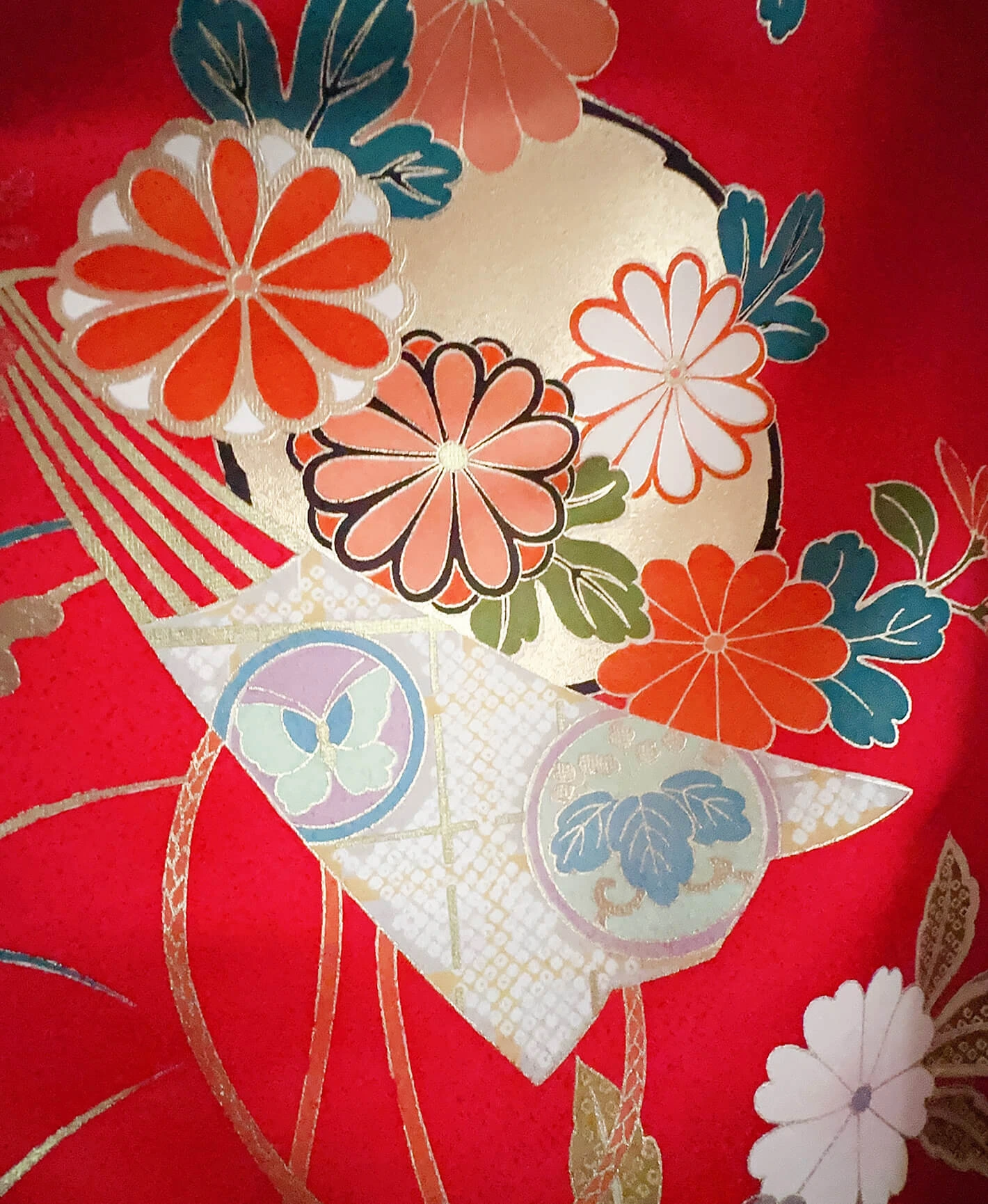 Crimson Sakura Citrus Furisode - Image 6