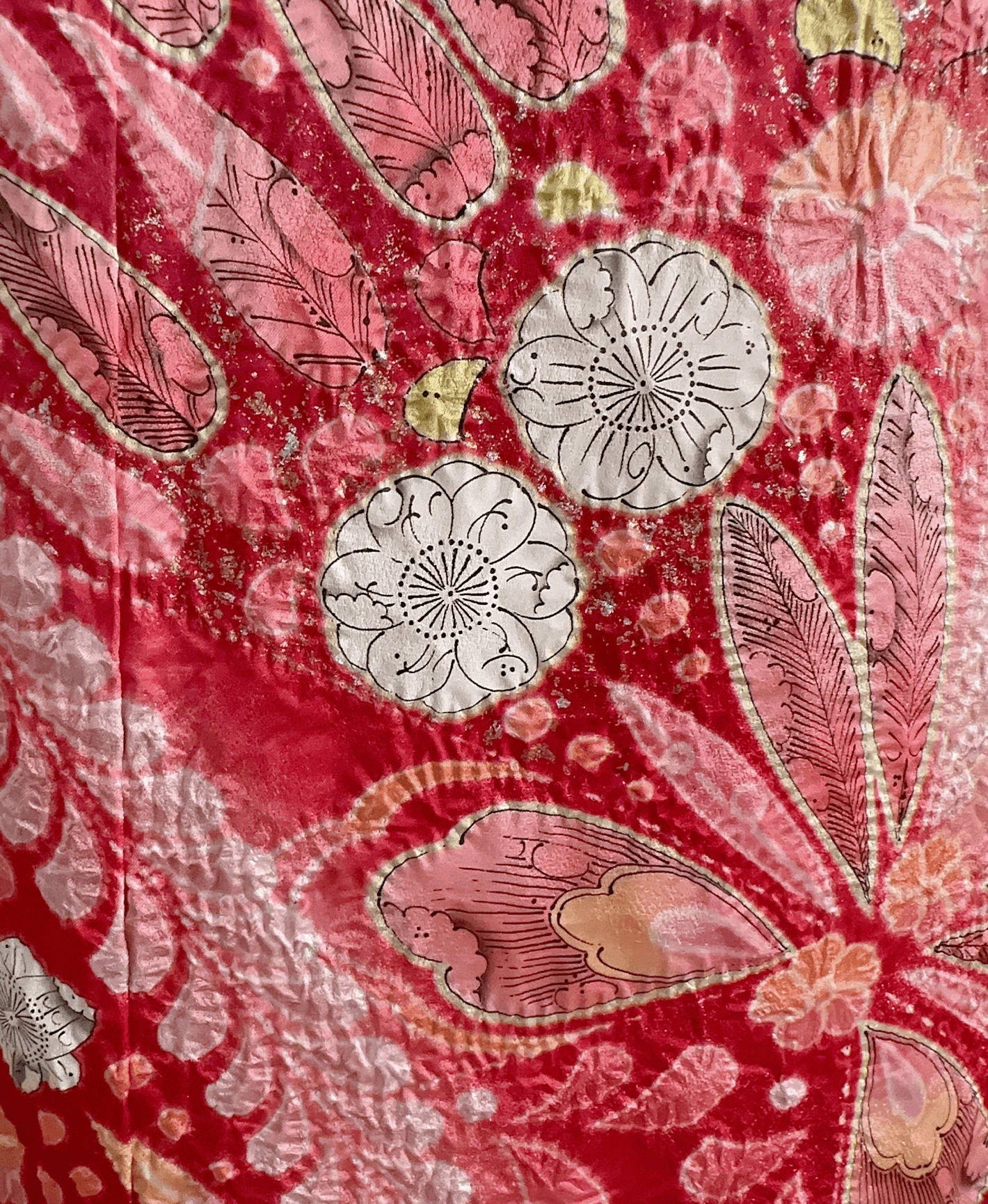 Red Tsujigahana Flower Furisode - Image 6