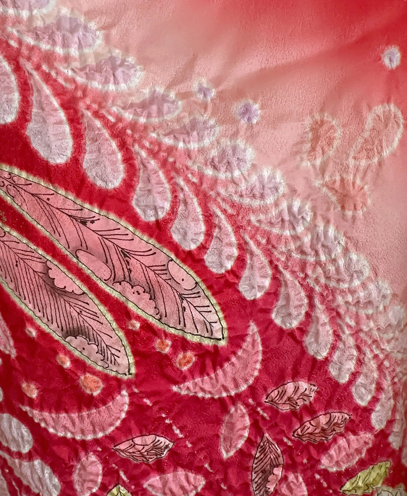 Red Tsujigahana Flower Furisode - Image 7