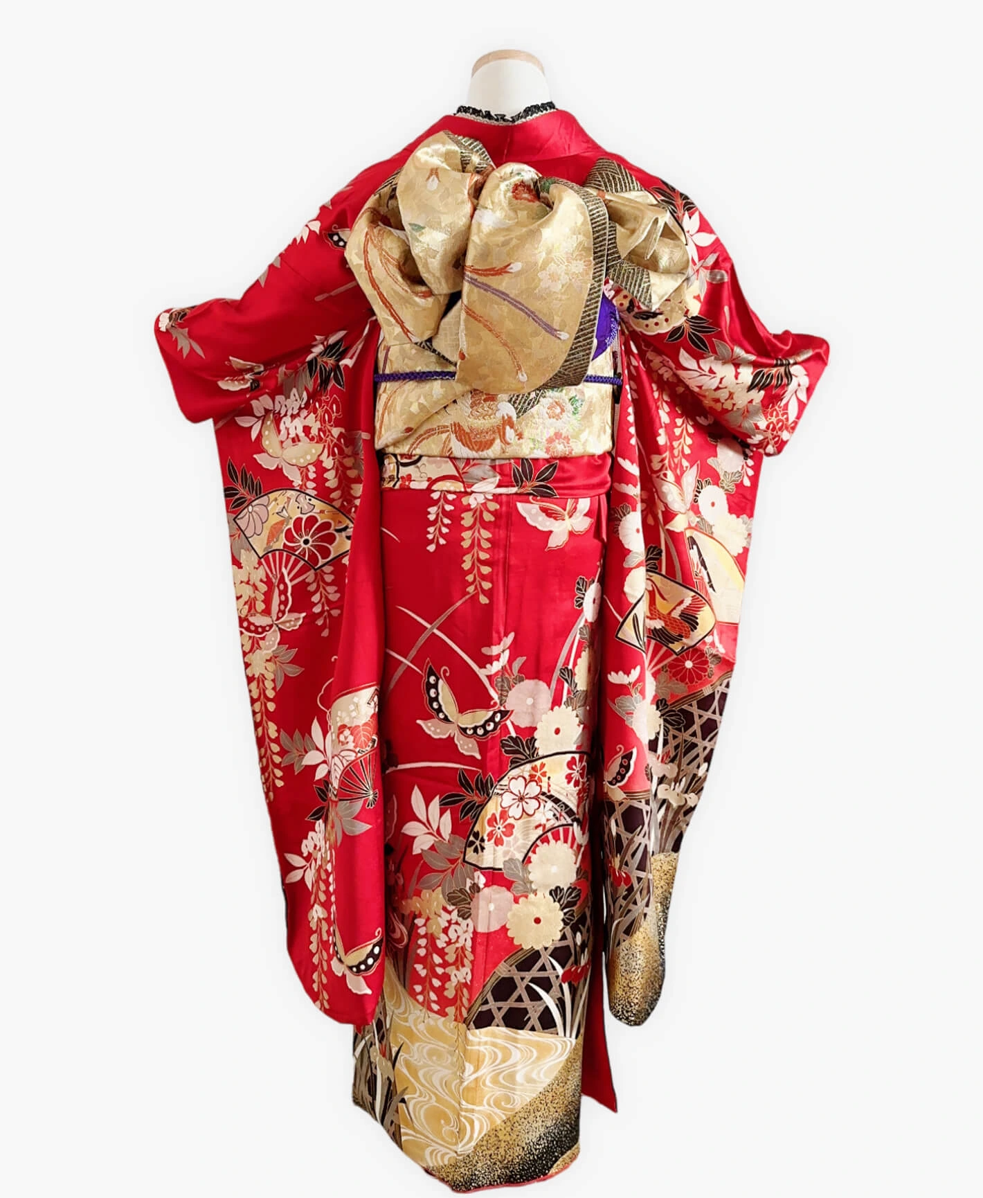 Red Phoenix Butterfly Furisode - Image 2
