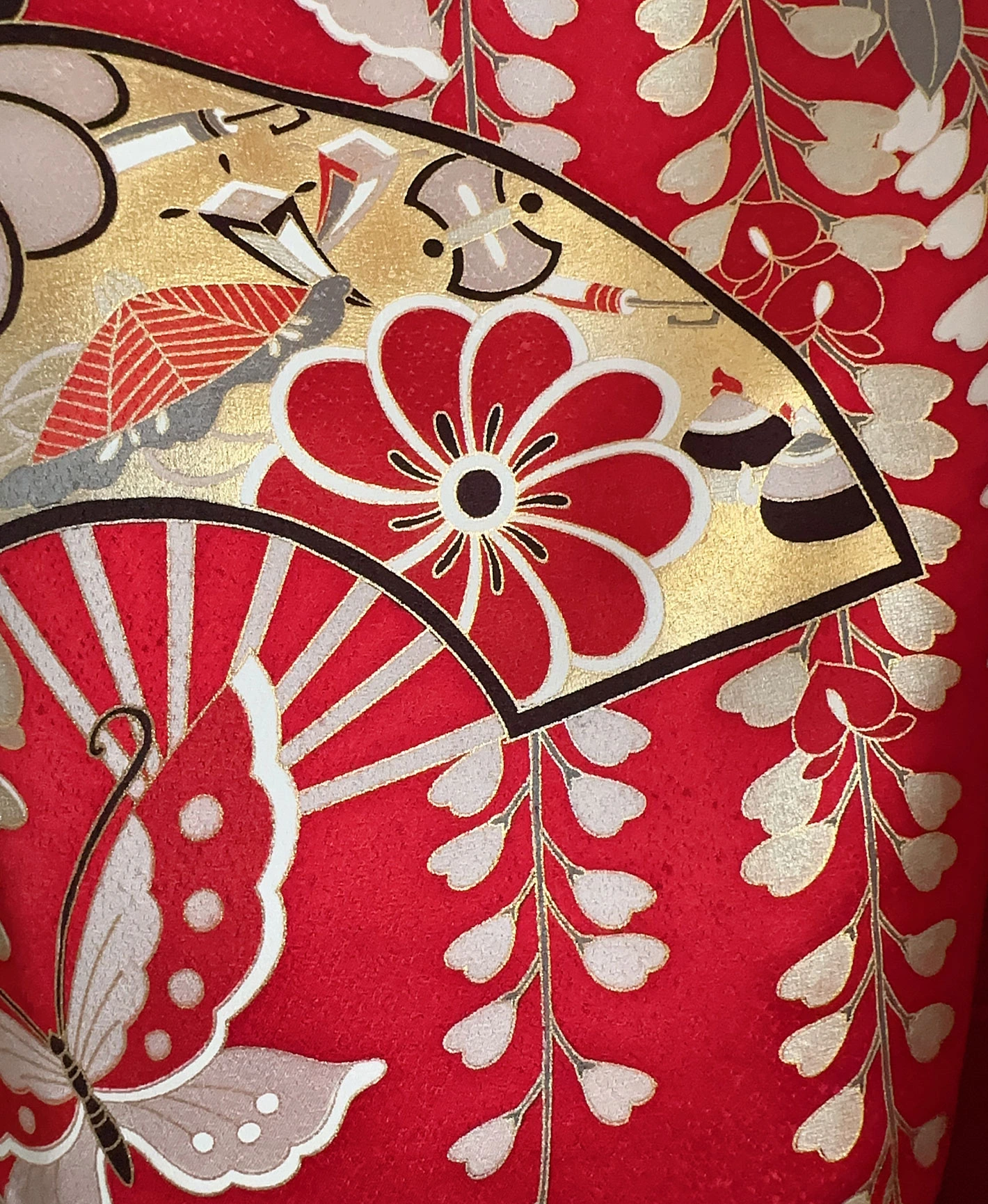 Red Phoenix Butterfly Furisode - Image 8