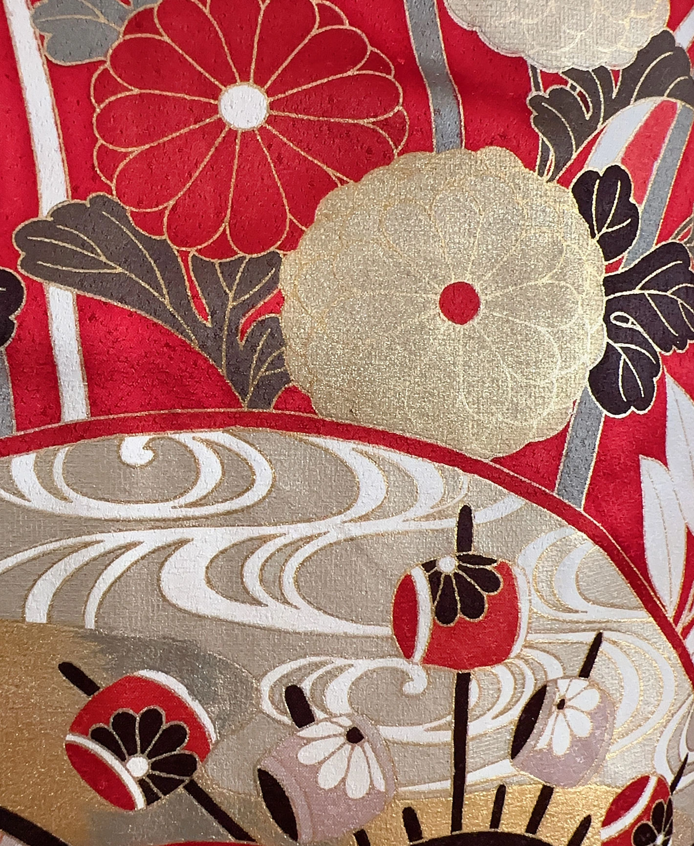 Red Phoenix Butterfly Furisode - Image 9