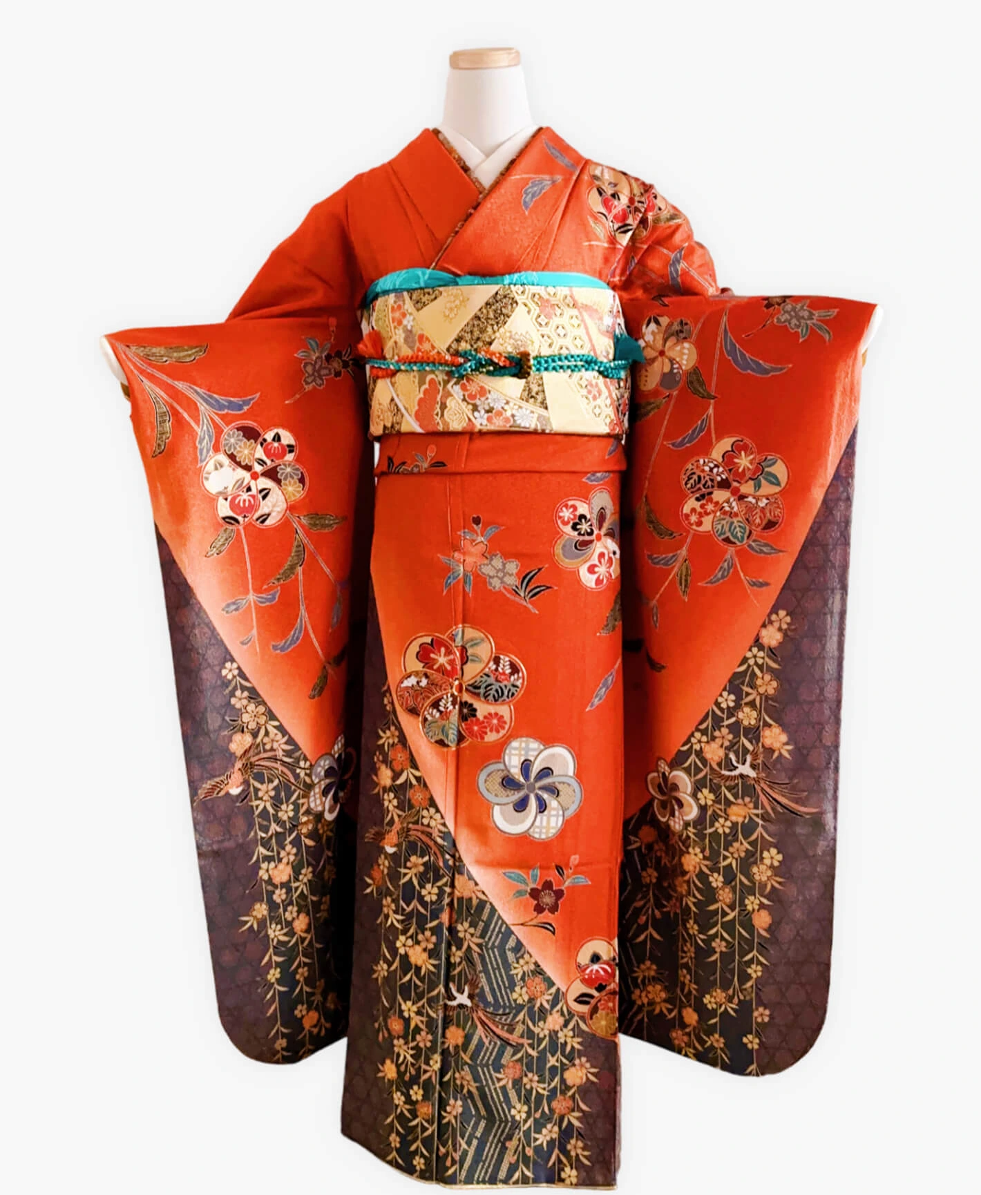 Scarlet Phoenix Sakura Furisode - Image 1