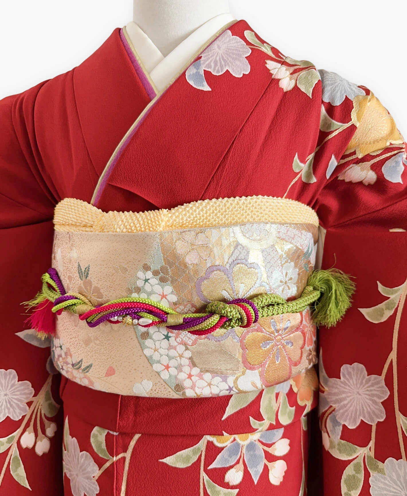Vermilion Weeping Sakura Furisode - Image 3