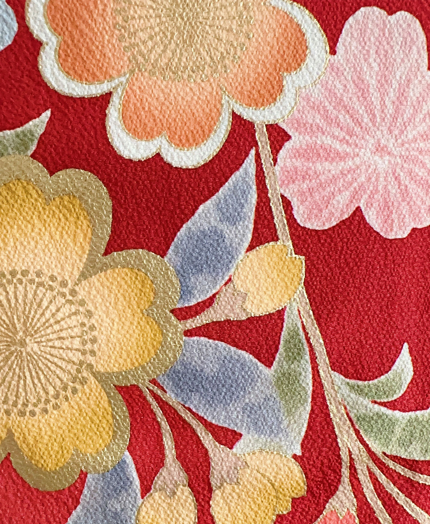 Vermilion Weeping Sakura Furisode - Image 8