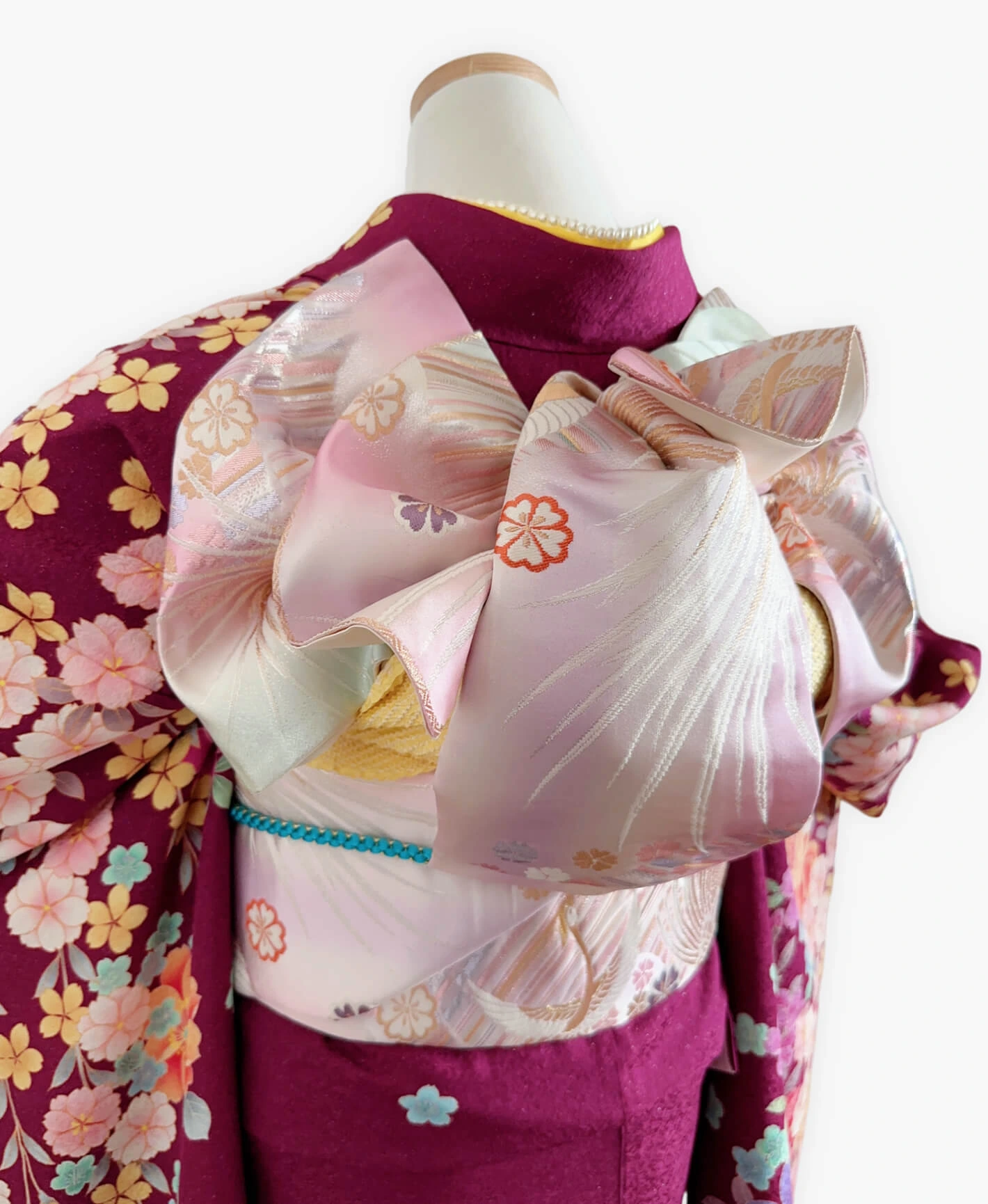Red Hundred Flowers Furisode - Image 4