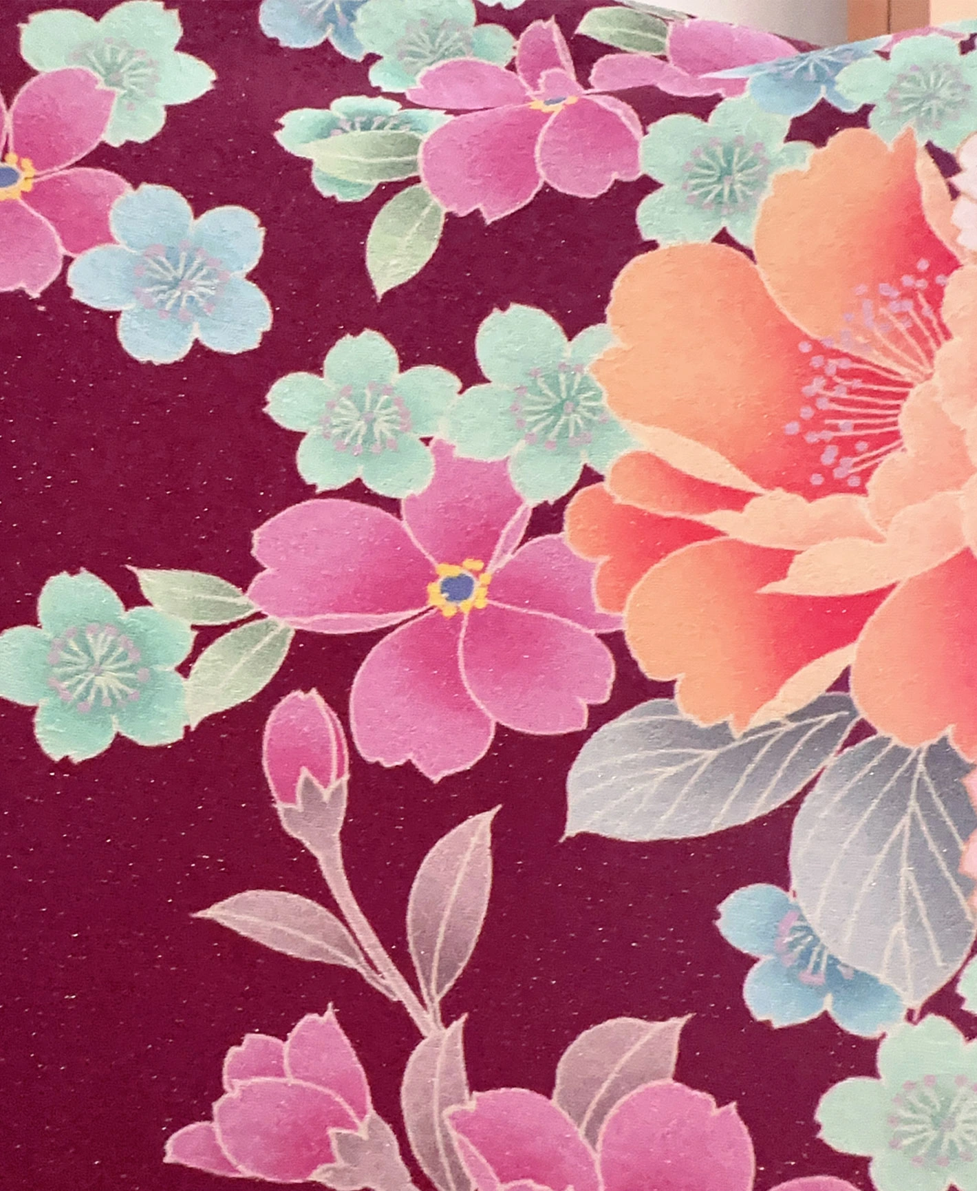 Red Hundred Flowers Furisode - Image 9