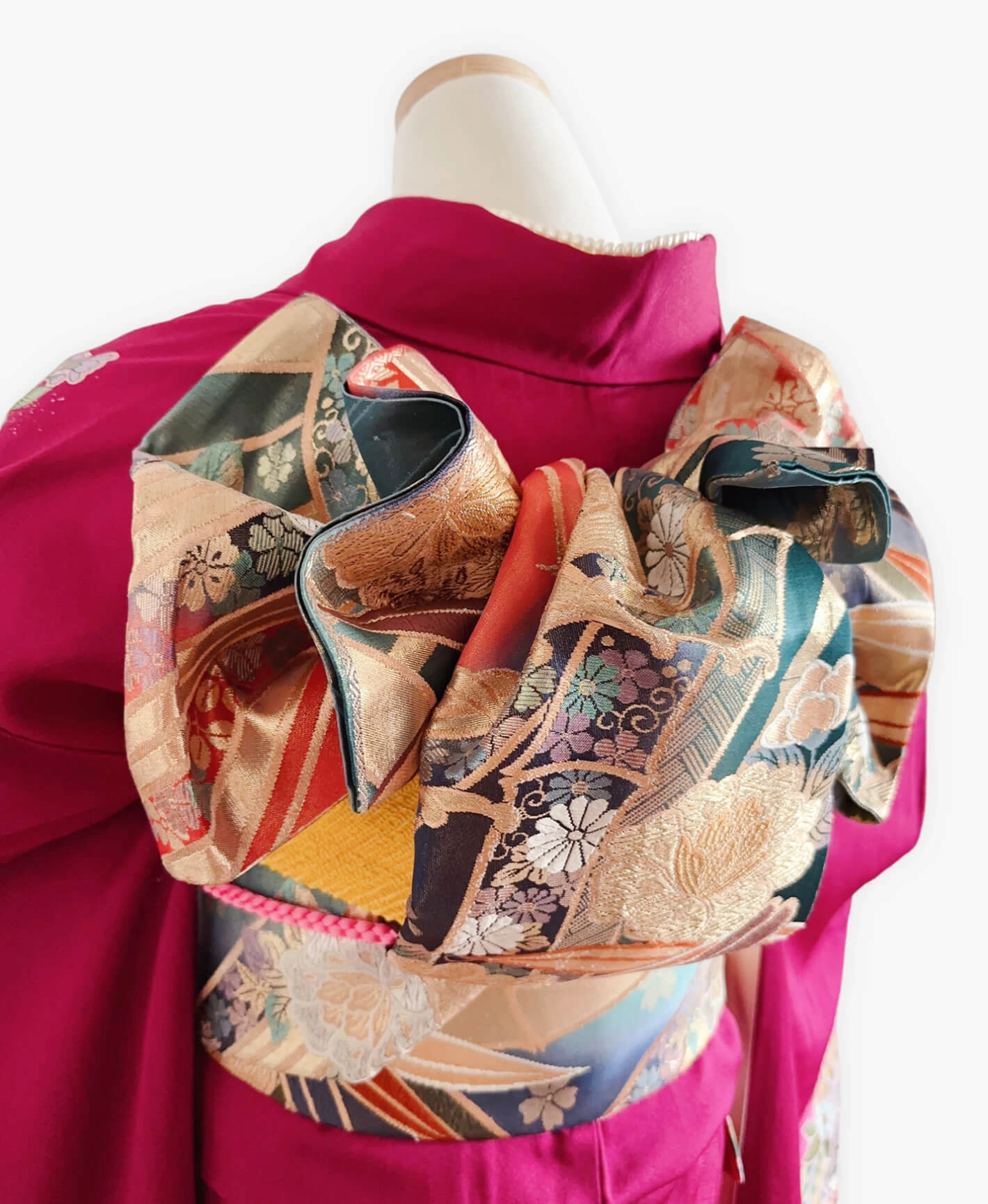 Pink Tsujigahana Fan Furisode - Image 4