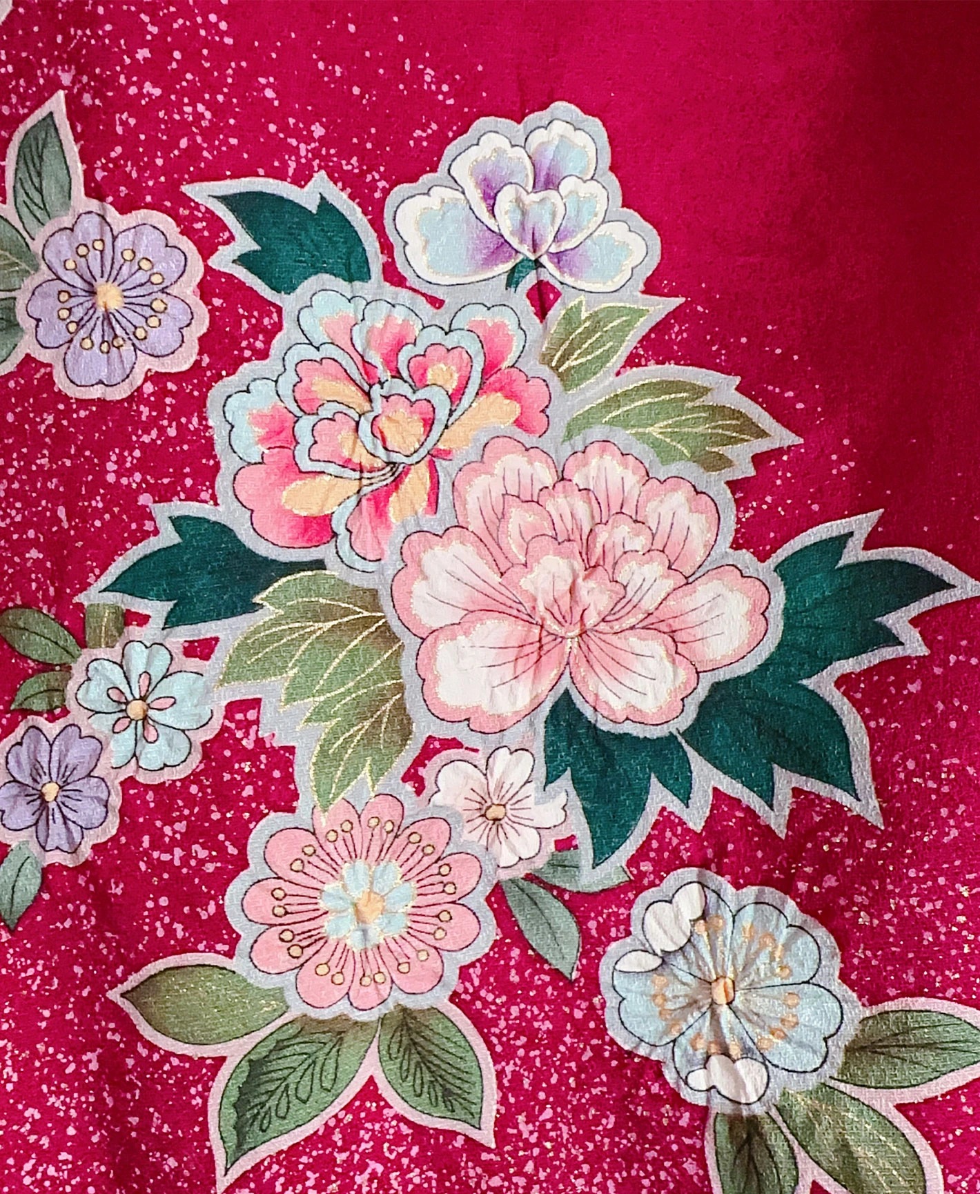 Pink Tsujigahana Fan Furisode - Image 7