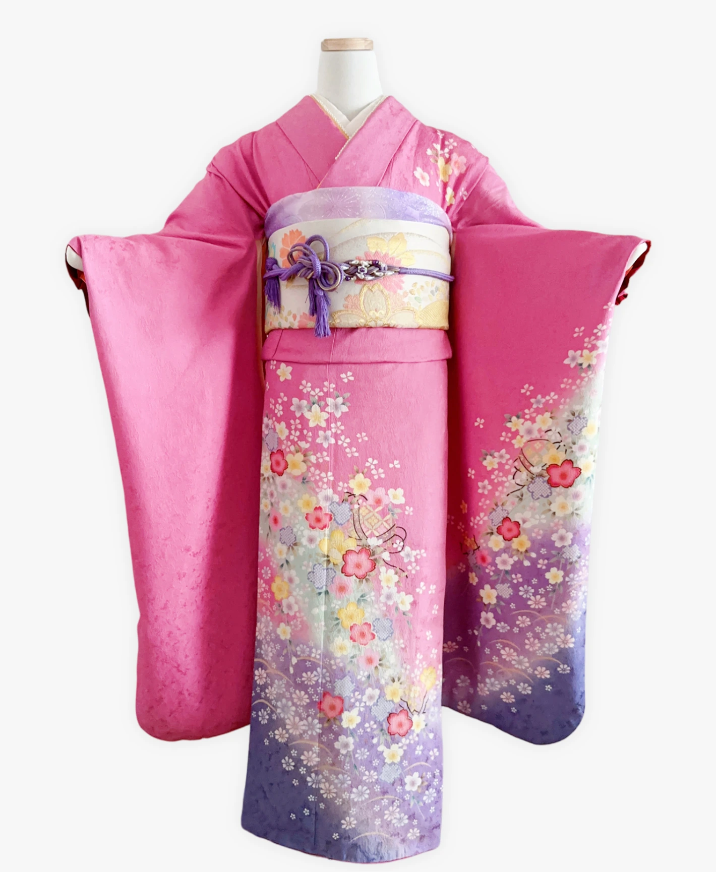 Peach Sakura Temari Furisode - Image 1