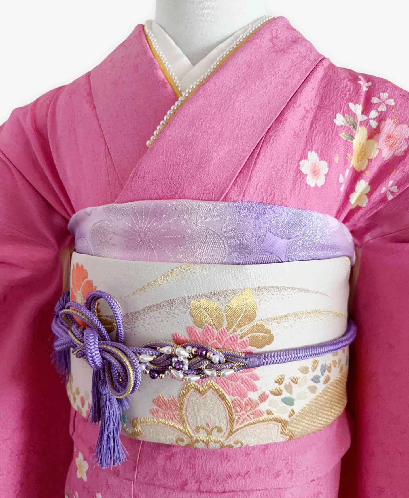 Peach Sakura Temari Furisode - Image 3