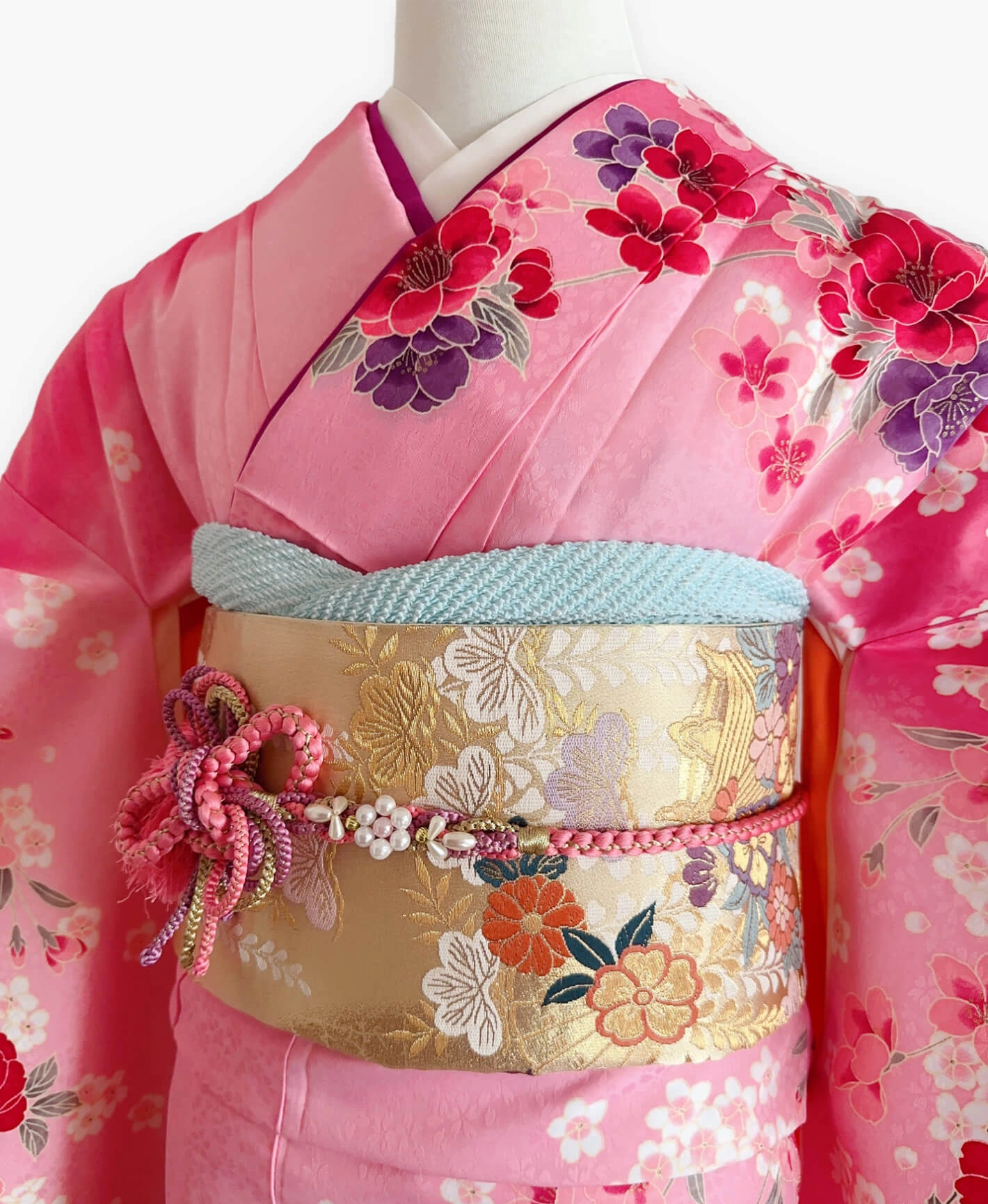 Peach Sakura Ball Furisode - Image 3