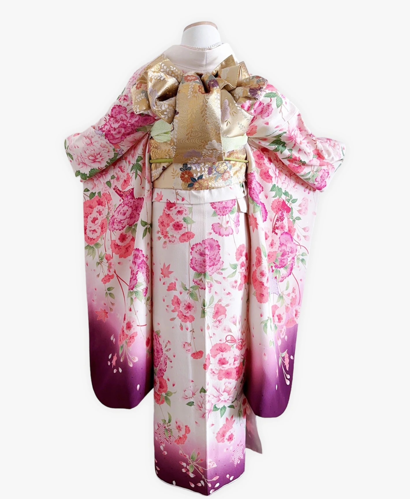 Ecru Peony Ball Furisode - Image 2