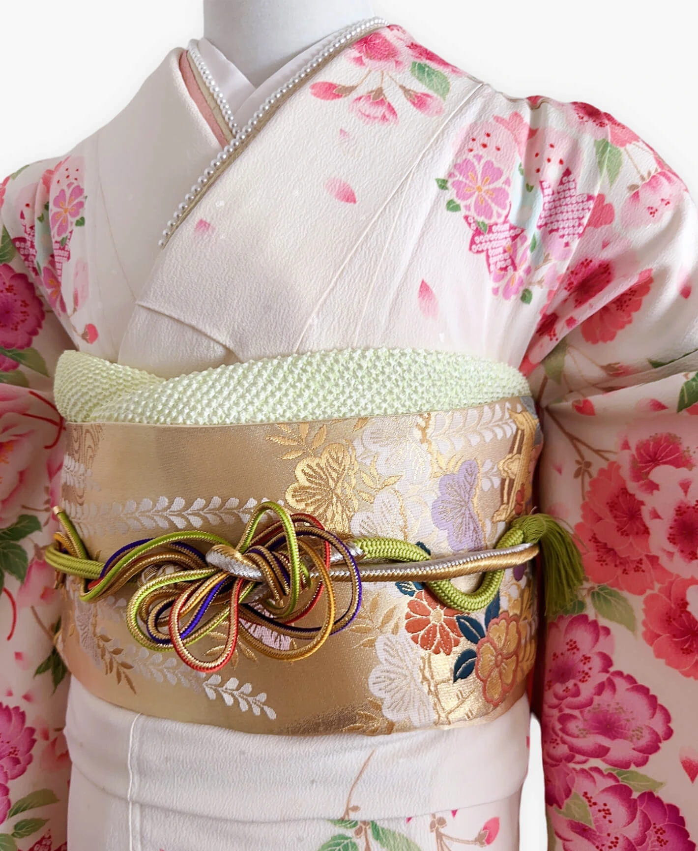 Ecru Peony Ball Furisode - Image 3