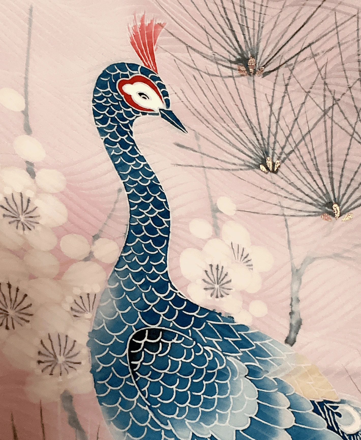 Light Mauve Peacock Pine Furisode - Image 6