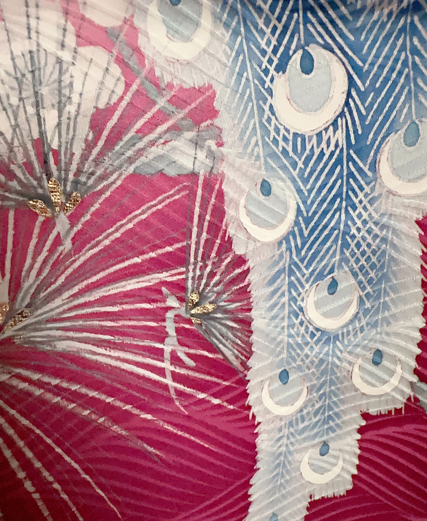 Light Mauve Peacock Pine Furisode - Image 8