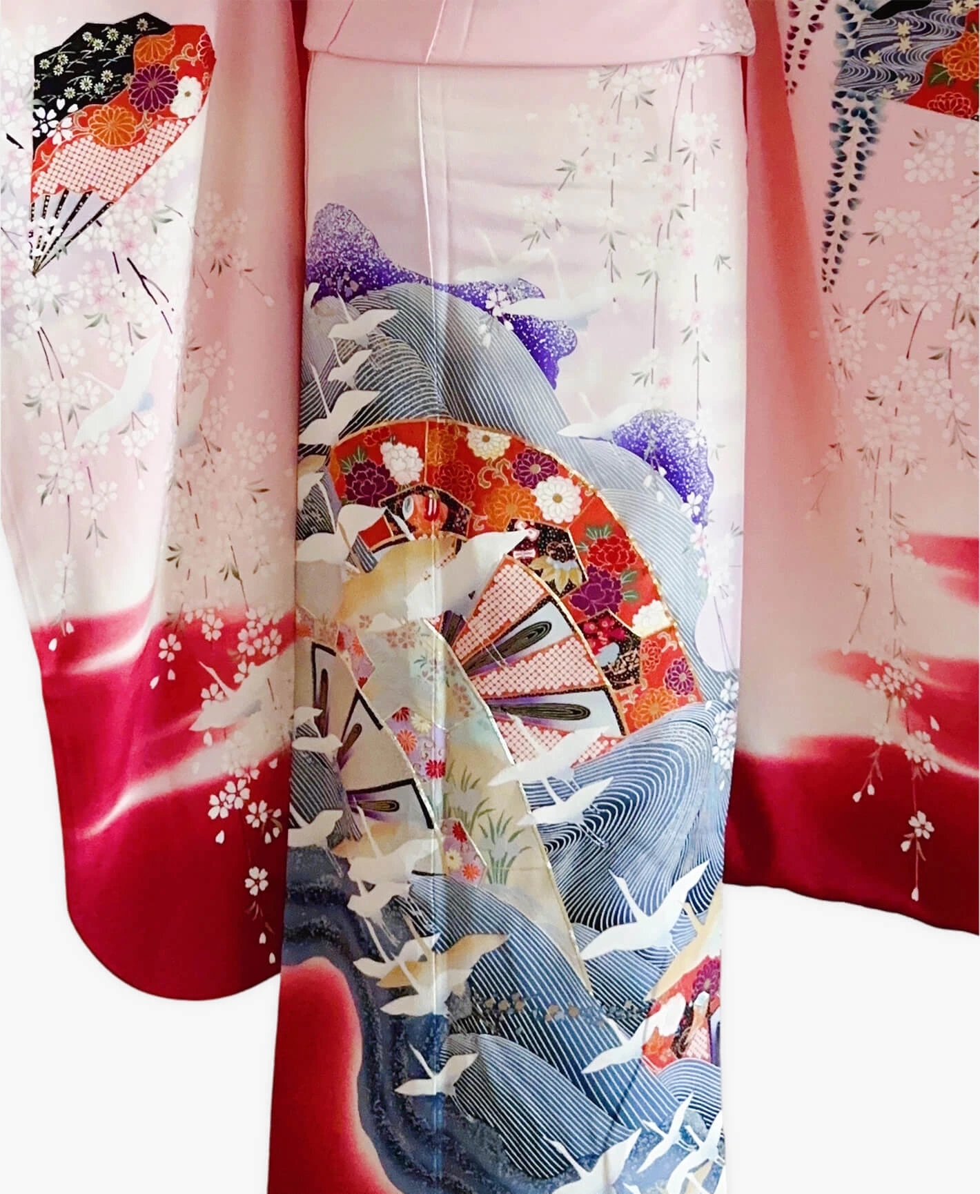 Pink Fan Landscape Furisode - Image 5