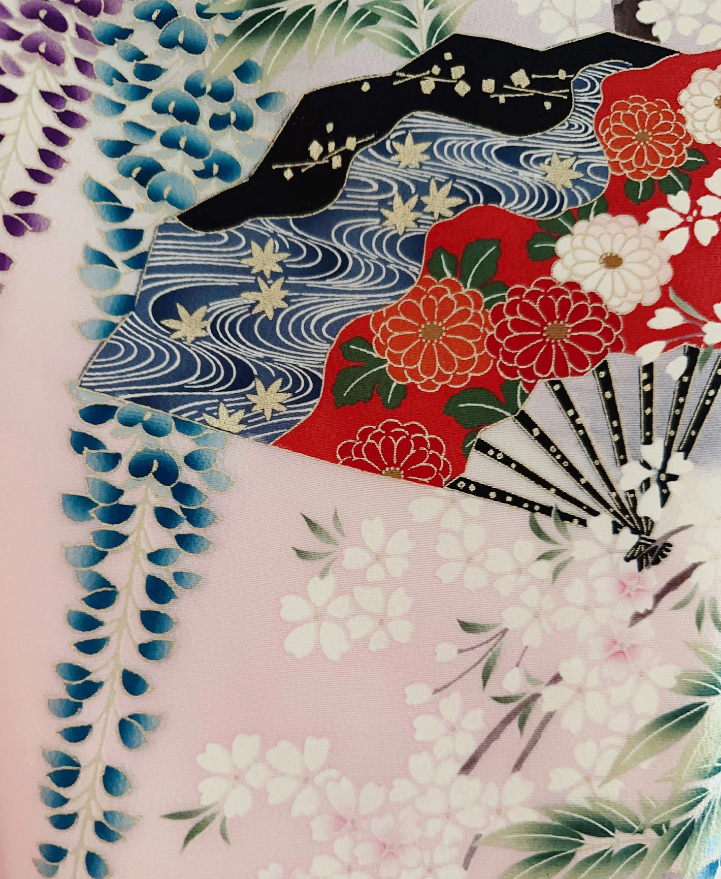Pink Fan Landscape Furisode - Image 7