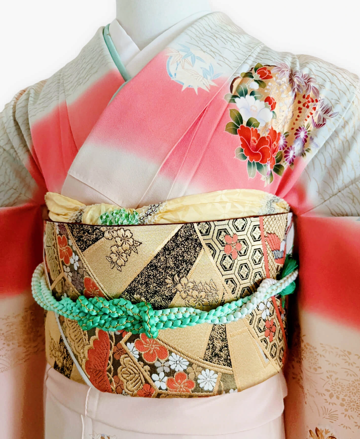 Light Purple Floral Landscape Furisode - Image 3