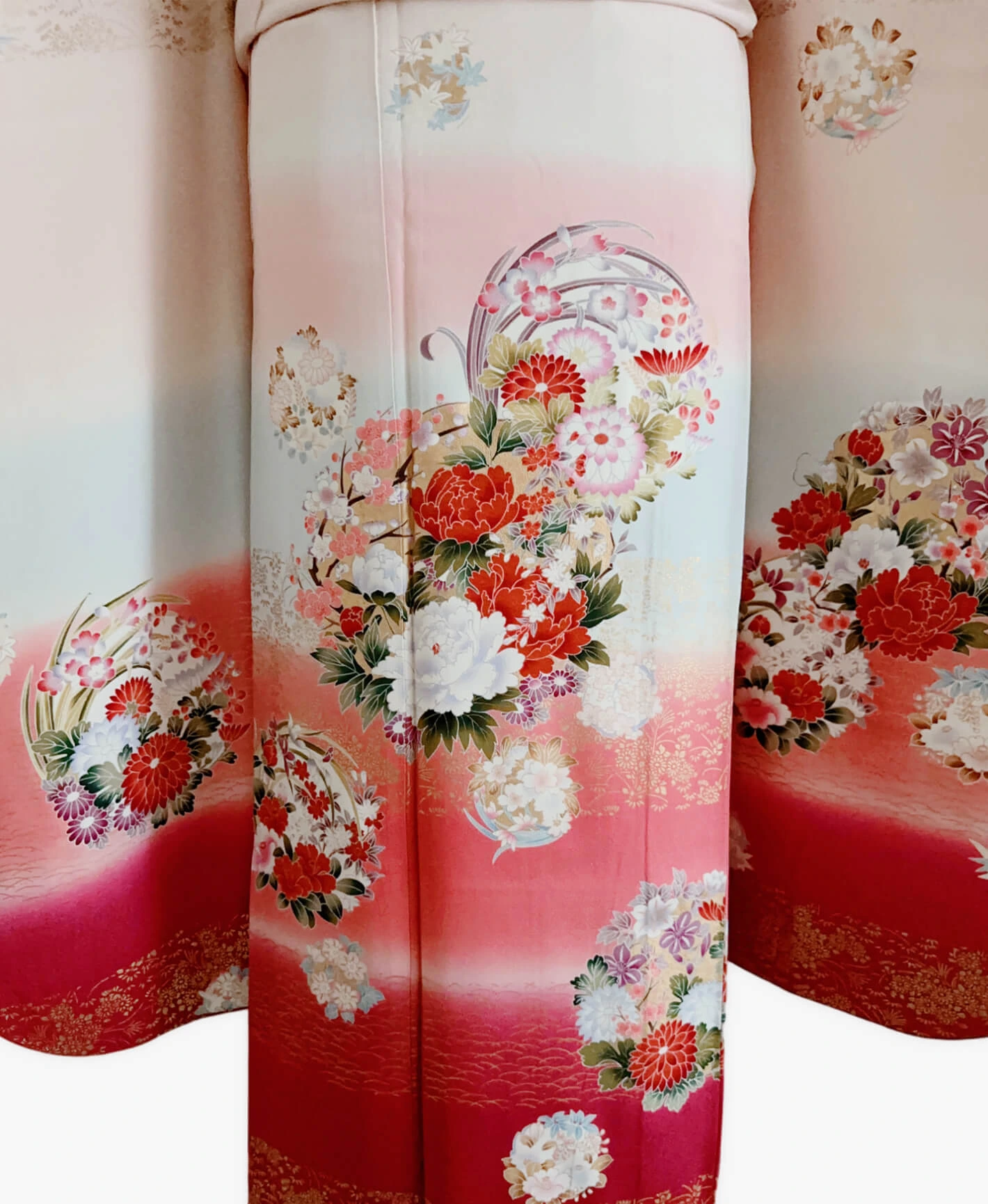 Light Purple Floral Landscape Furisode - Image 5