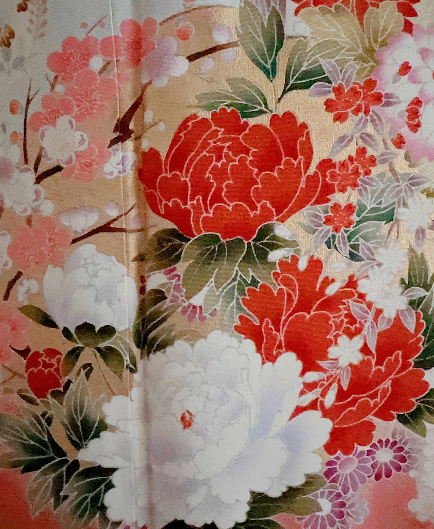 Light Purple Floral Landscape Furisode - Image 7