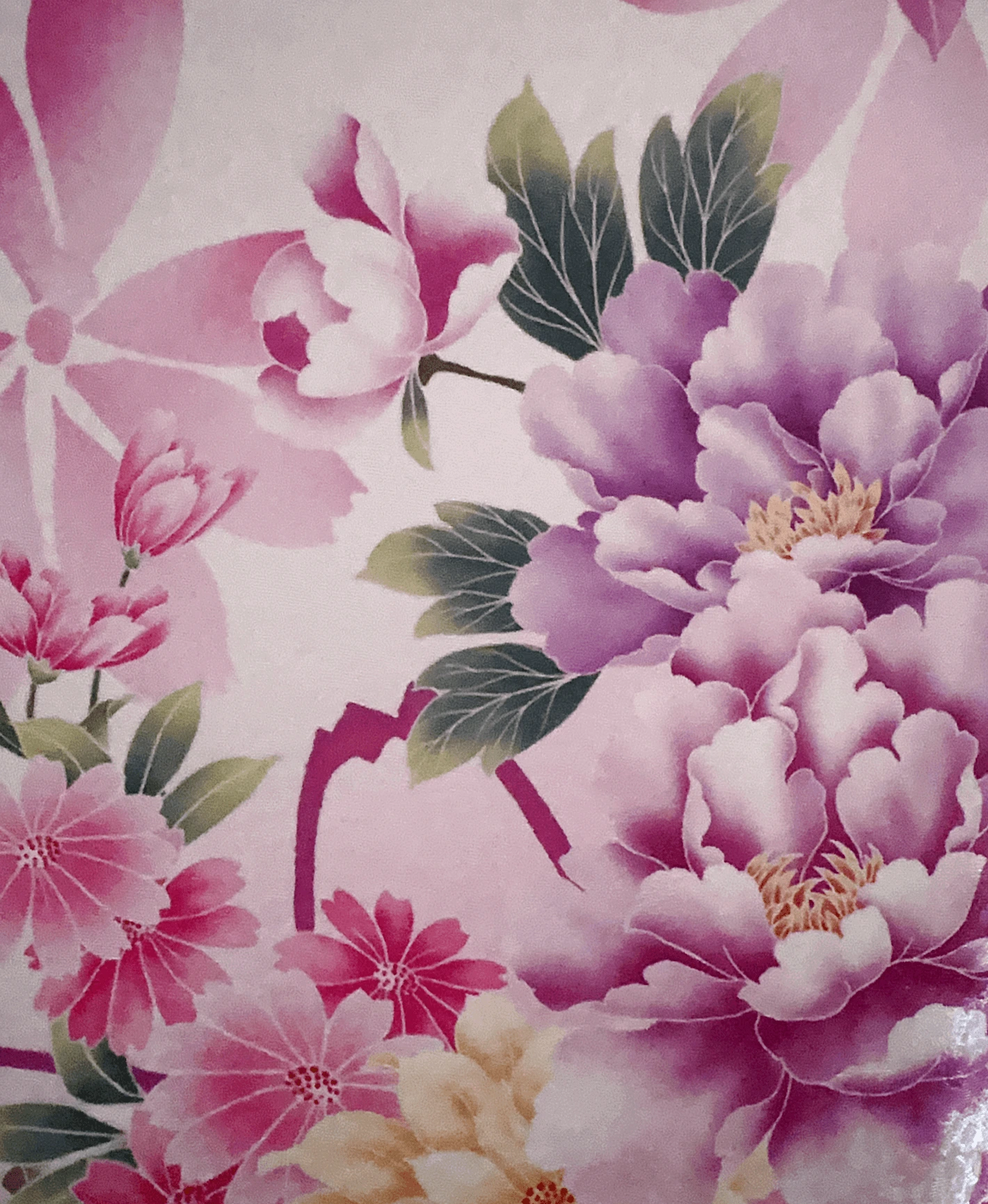 White Hundred Flowers Furisode - Image 6