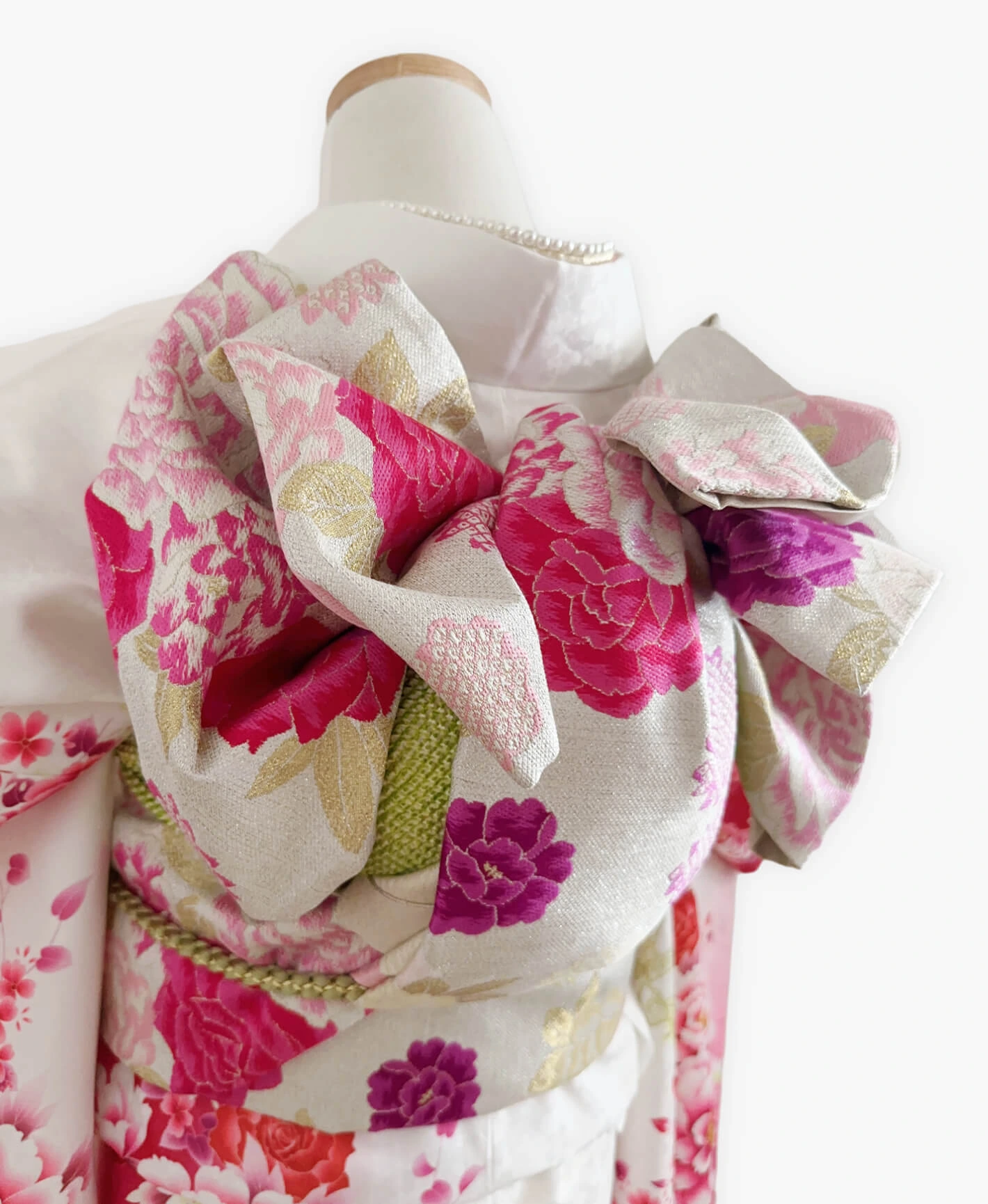 White Hundred Flowers Furisode - Image 4