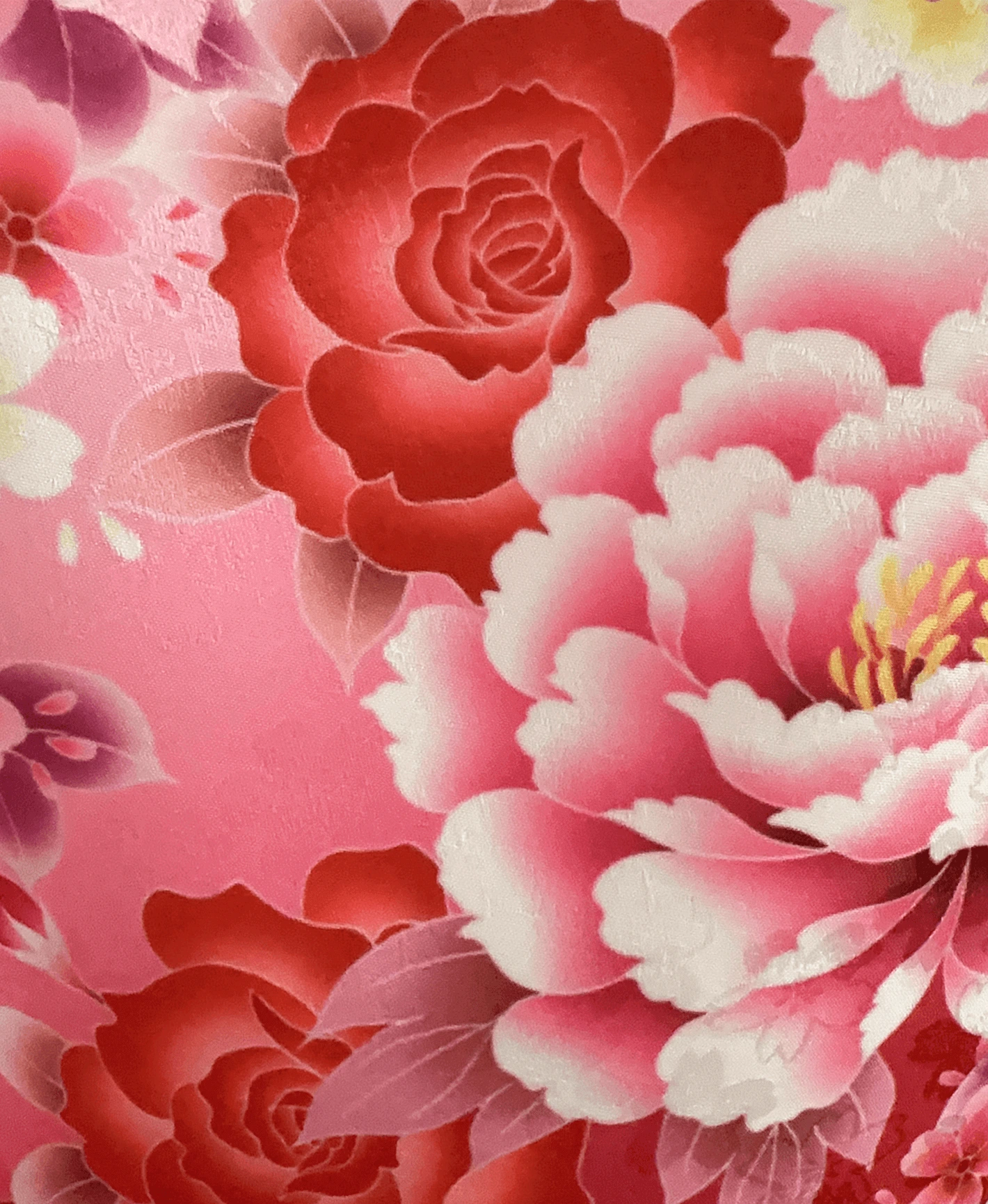 White Hundred Flowers Furisode - Image 6