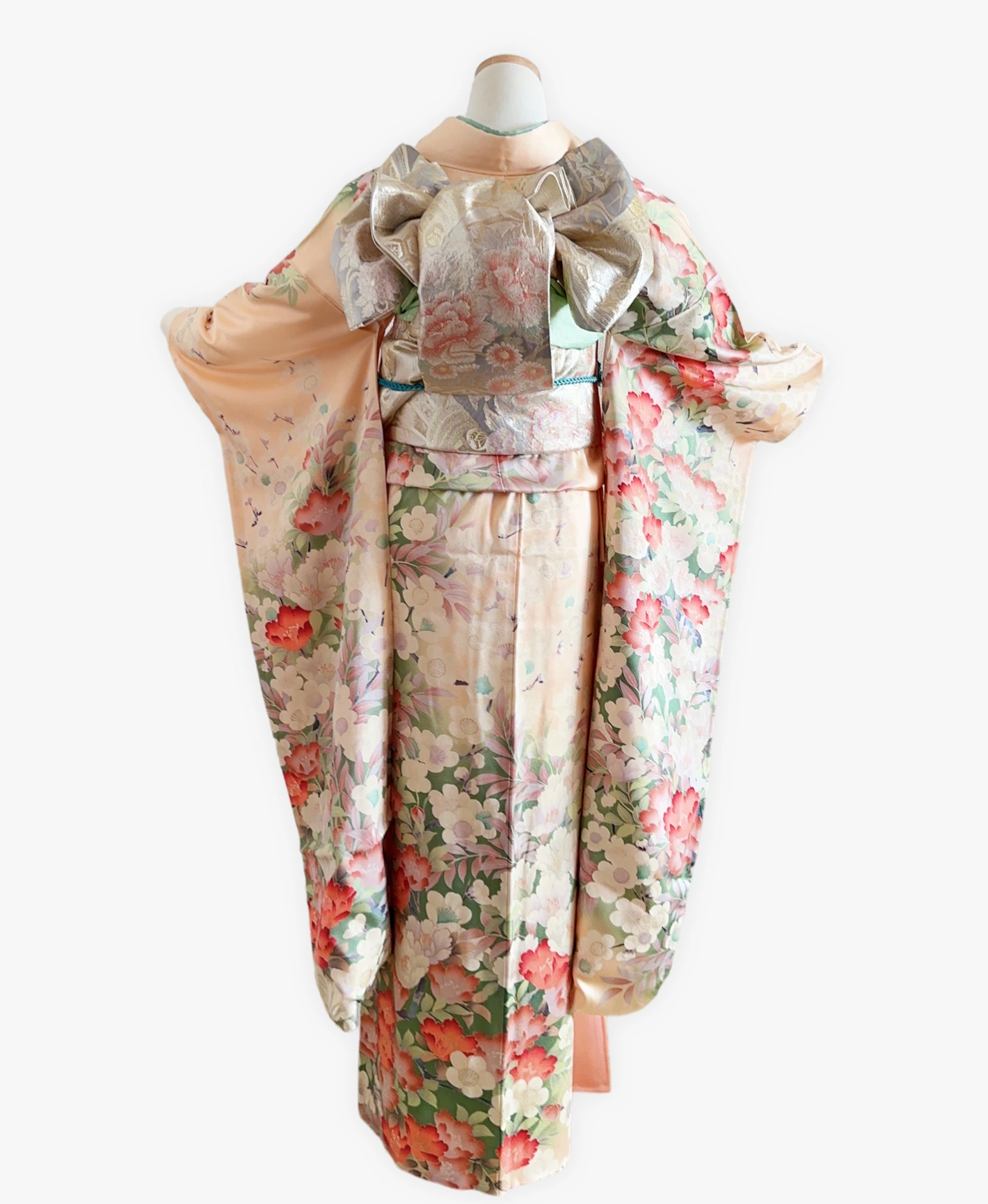 Beige Hundred Flowers Furisode - Image 2