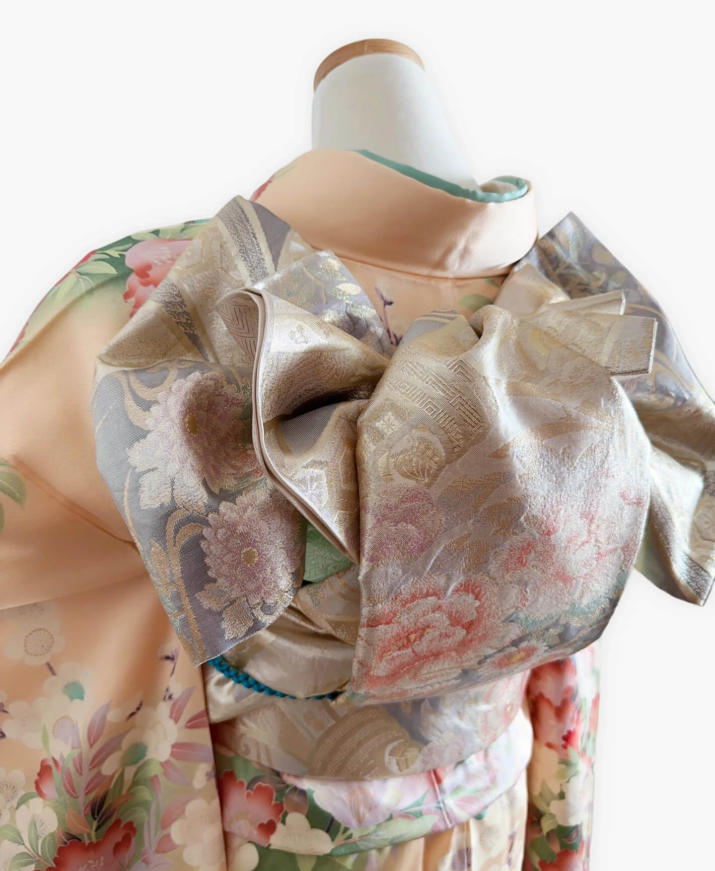 Beige Hundred Flowers Furisode - Image 4