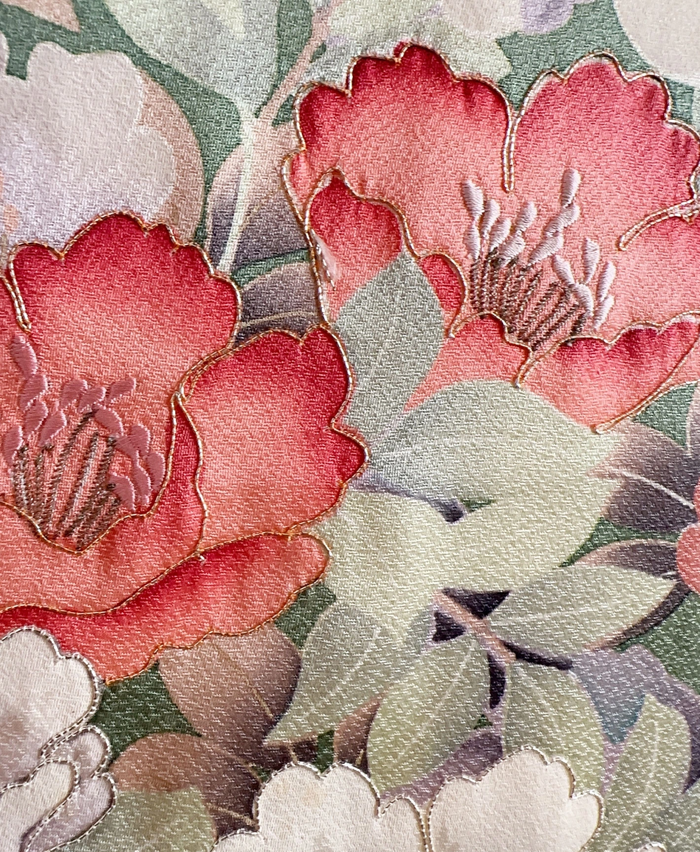 Beige Hundred Flowers Furisode - Image 7