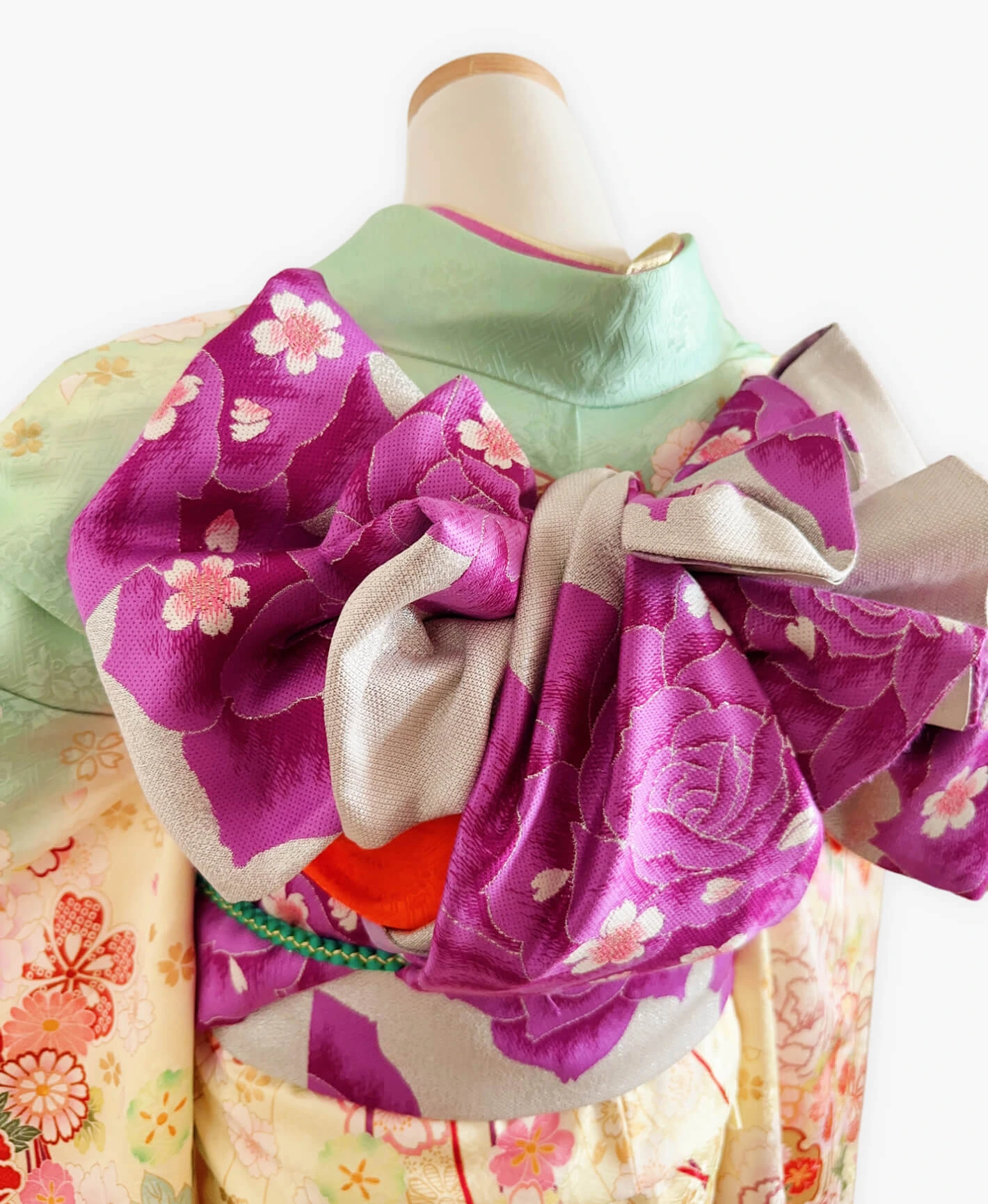 Cream Peony Stream Furisode - Image 4