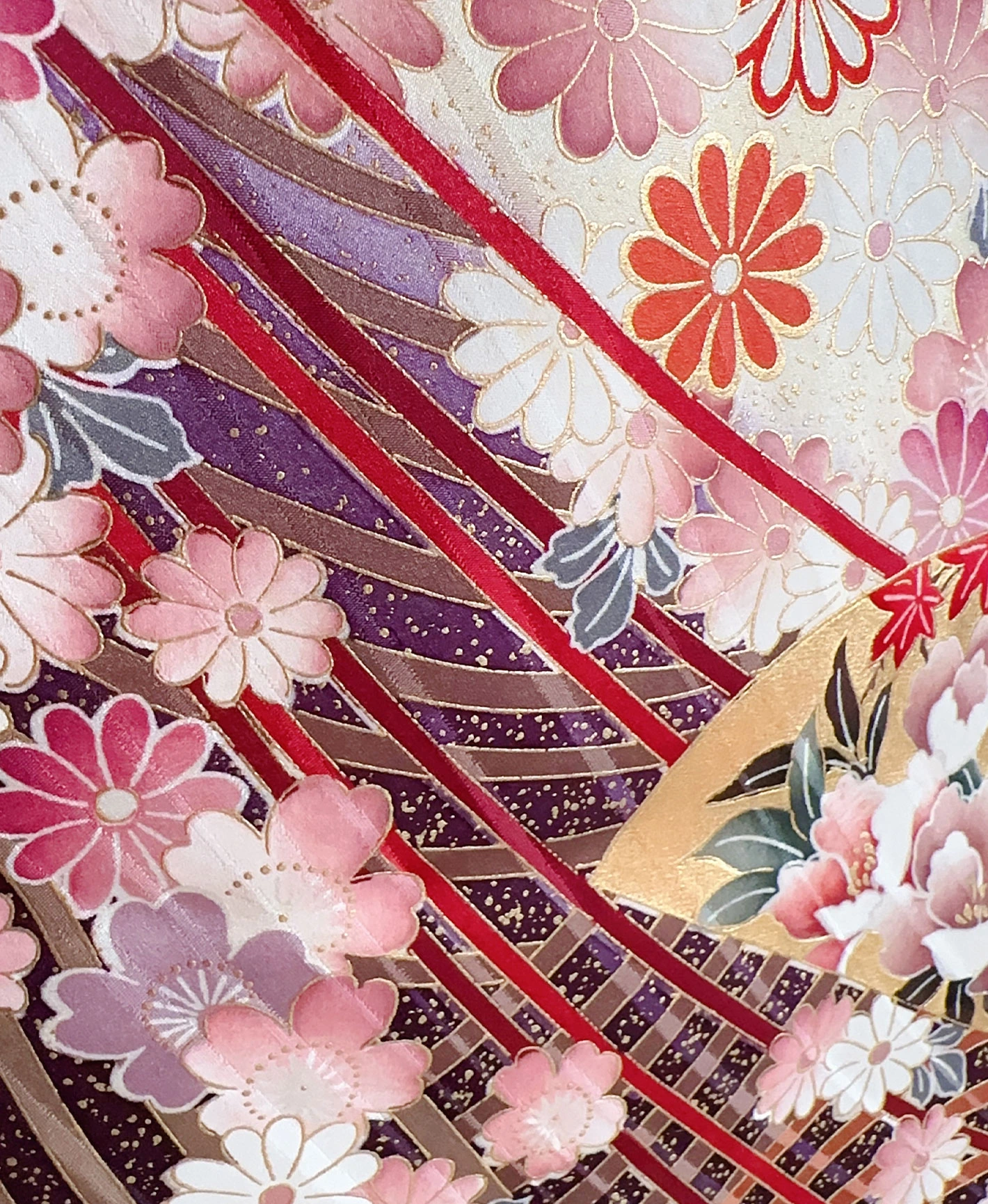 Orange Crane Fan Furisode - Image 8